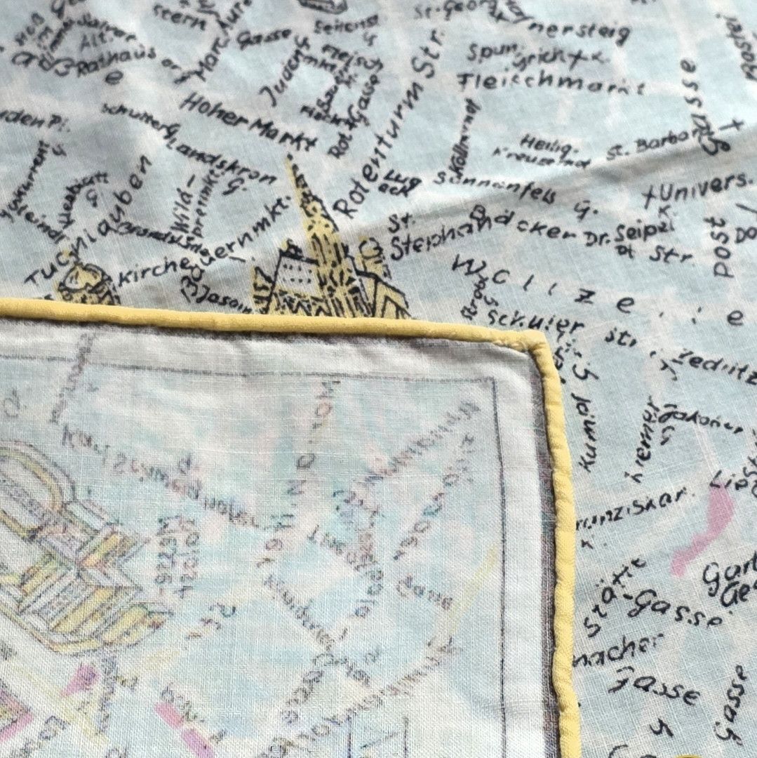 Vintage 1950s/60s Wien City Map Scarf - Architectural Decor Piece Size ONE SIZE - 6 Thumbnail