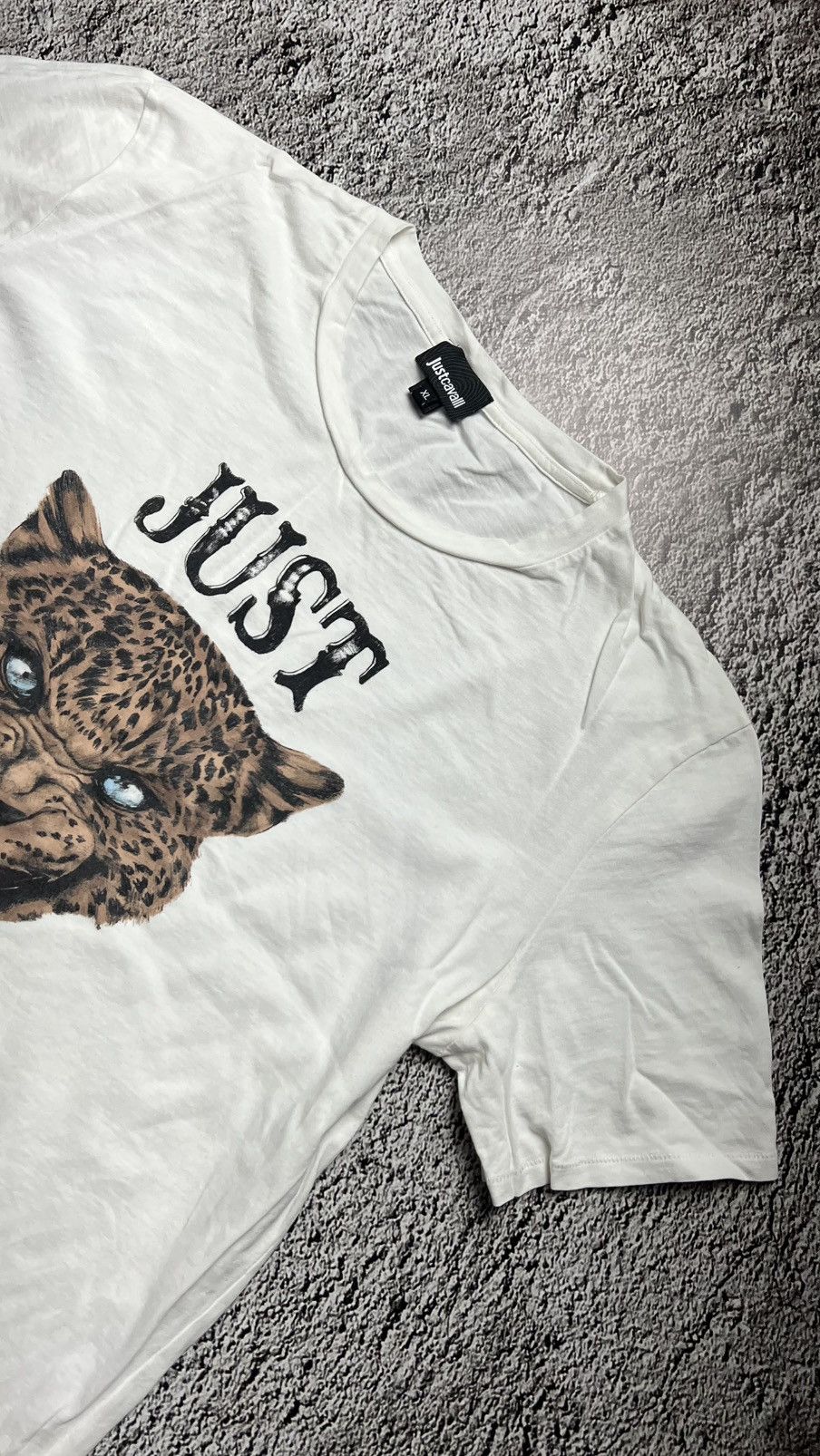 Just Cavalli Just Cavalli leopard tiger big logo tee vintage Size US XL / EU 56 / 4 - 2 Thumbnail