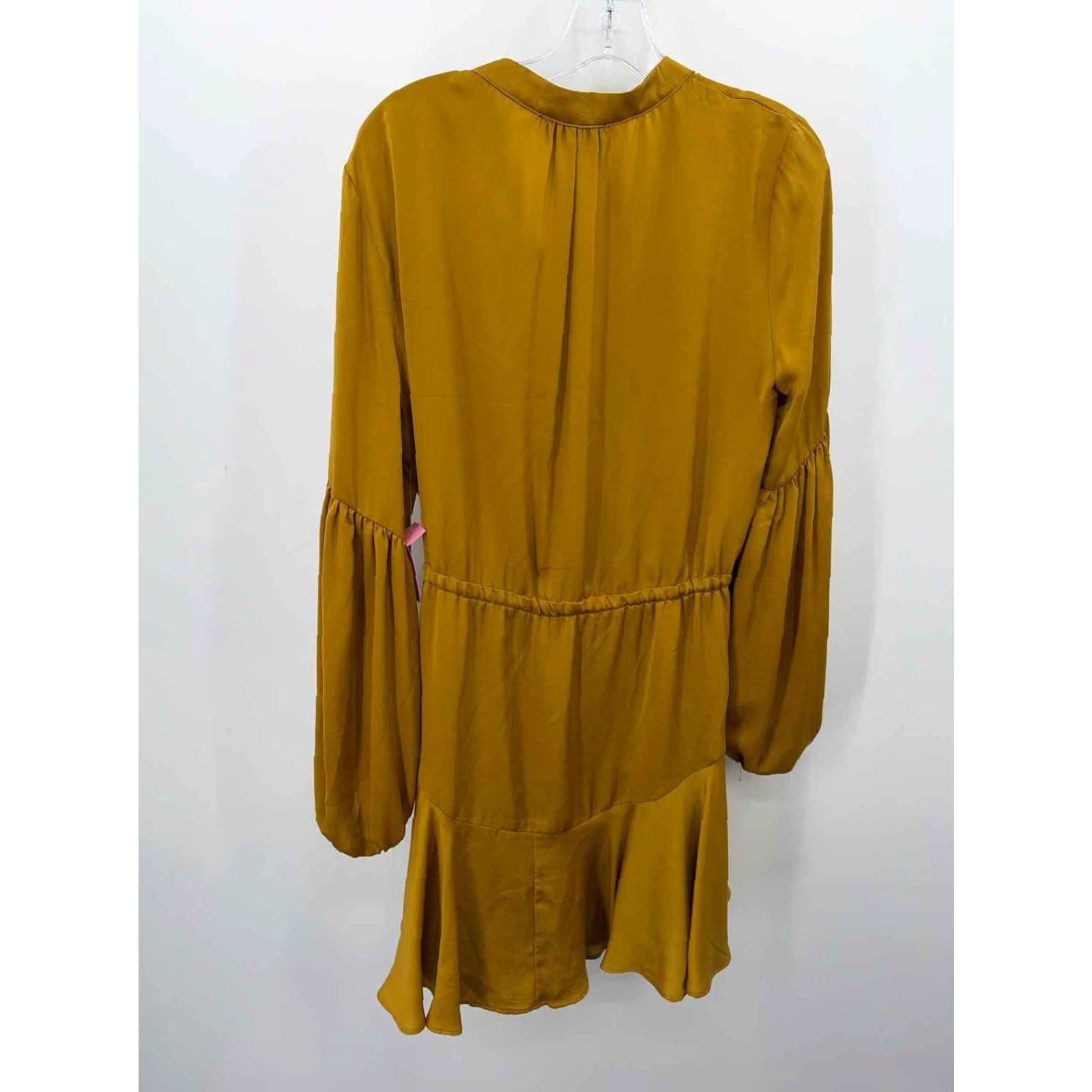 Pre-Owned Aakaa Gold Size Large Short Long Sleeve Dress