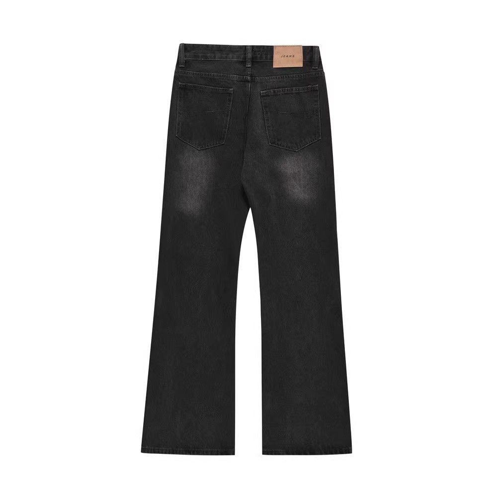 Japanese Brand × Jean Washed vintage casual men's loose wide-leg flared jeans Size US 32 / EU 48 - 2 Thumbnail