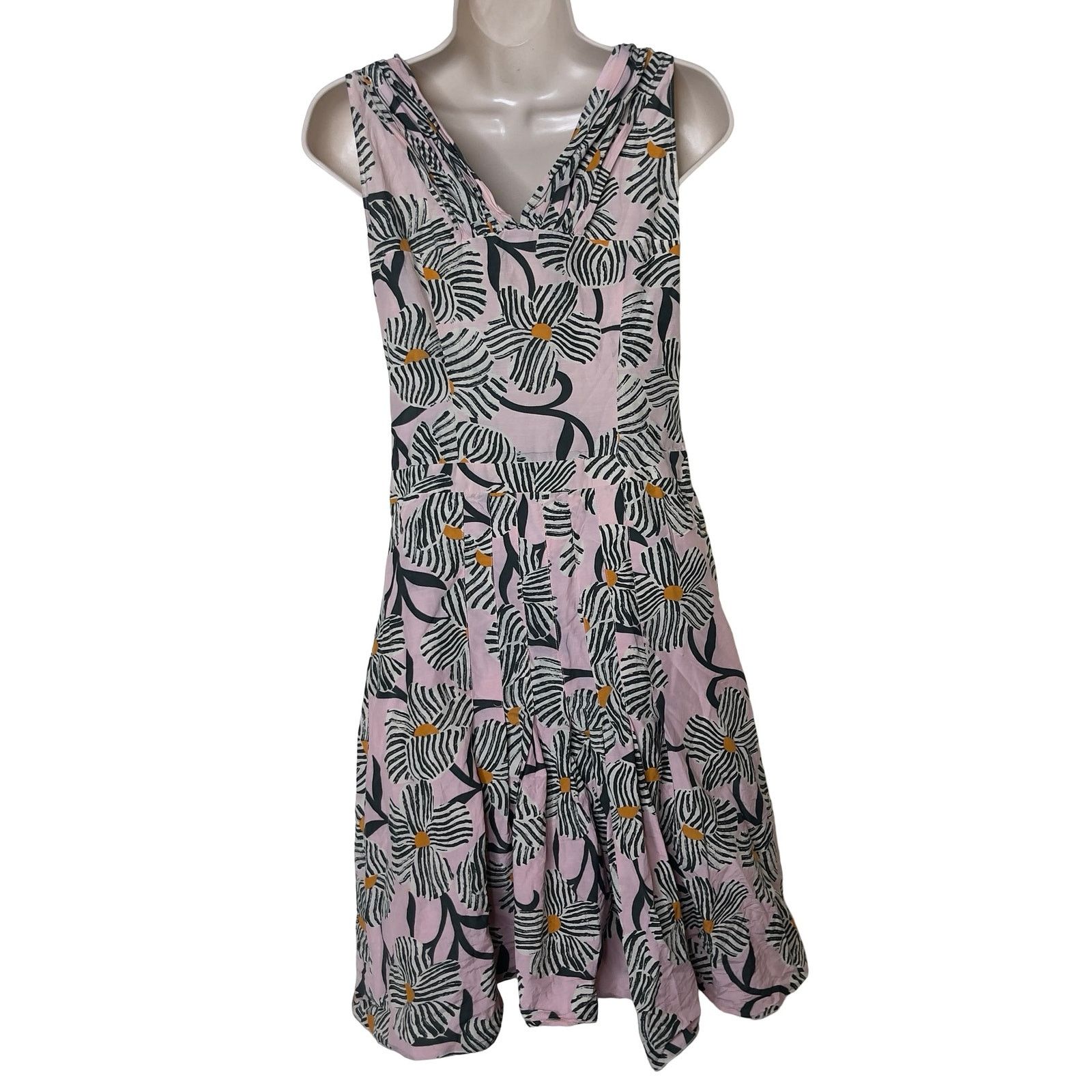 Moschino MOSCHINO Cheap & Chic DRESS Cotton Blend Pink Floral Dress 8 Size M / US 6-8 / IT 42-44 - 3 Thumbnail