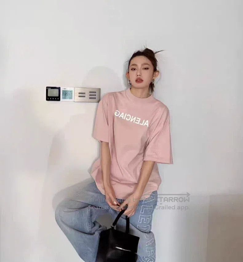 Balenciaga Balenciaga Logo Letter Printed Round Neck Short Sleeve T-S Size US S / EU 44-46 / 1 - 8 Thumbnail