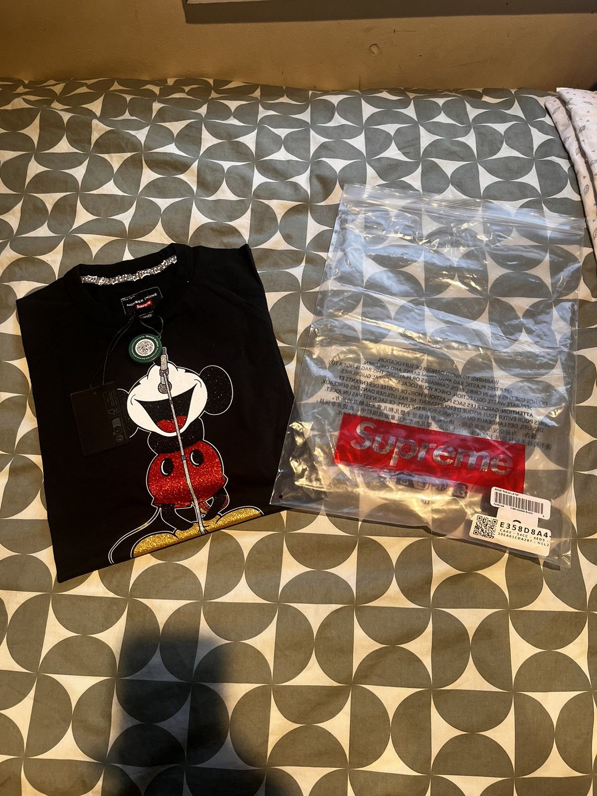 Supreme Size Medium Black Supreme®/Number Nine Raglan L/S Top