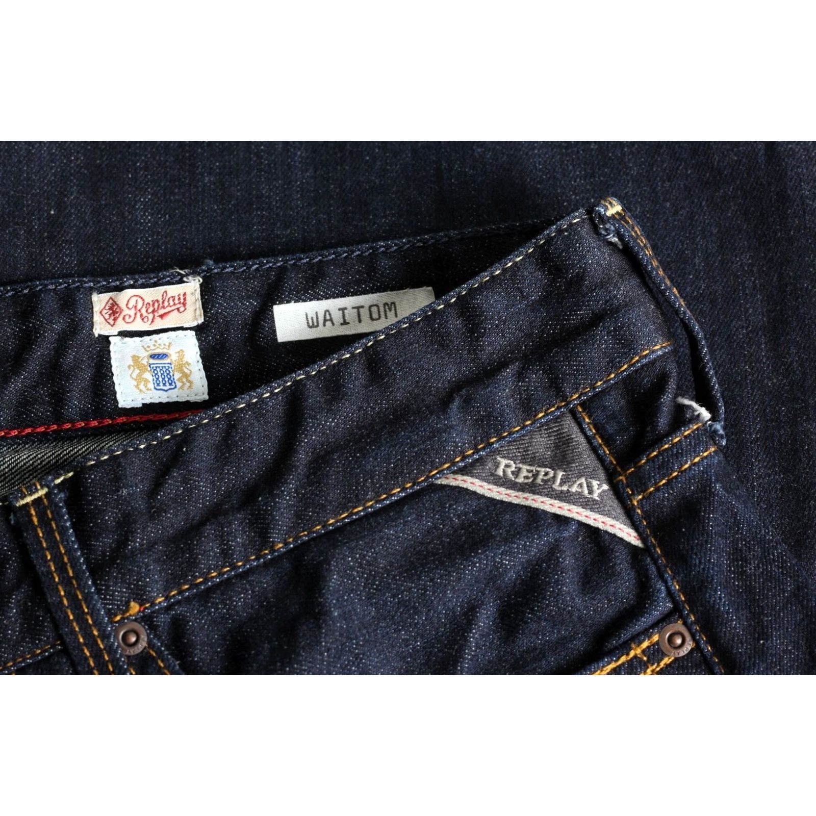 Replay Replay WAITOM Jeans Men Regular Straight DZ7459 Jeans, 30 W 32 L, Blue, 5-Pocket Denim, Cotton, Mid Rise, Belt Loops, Button Closure, Vintage No Size US 30 / EU 46 - 7 Thumbnail
