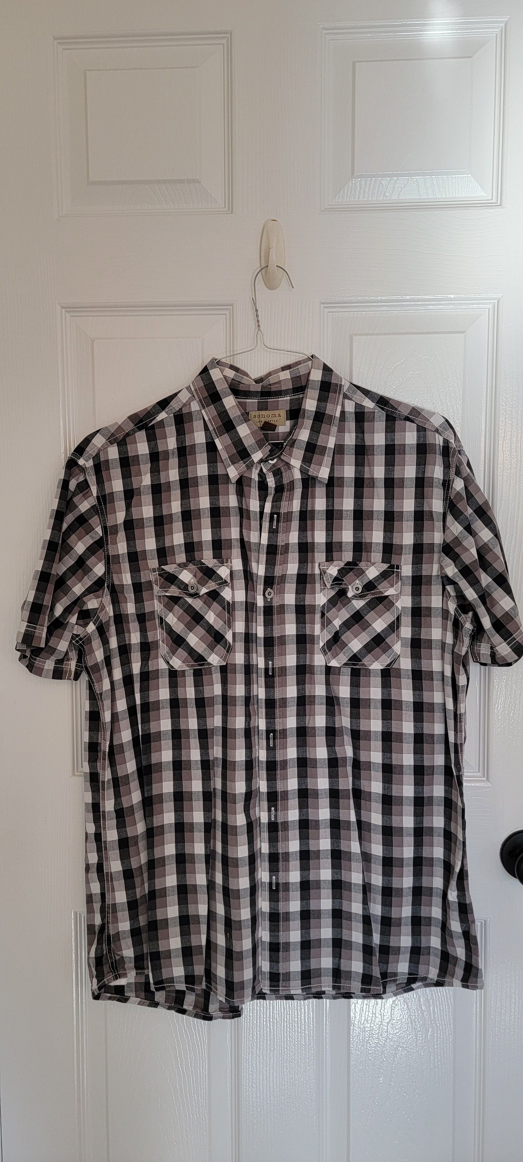 Sonoma Brown and black plaid shirt Size US L / EU 52-54 / 3 - 1 Thumbnail