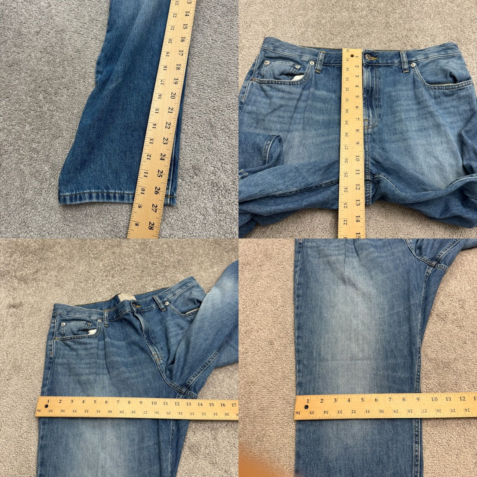Everlane Everlane Jeans Women 33 Blue Medium Wash Relaxed Straight Denim Size 25" / US 0 / IT 36 - 9 Thumbnail