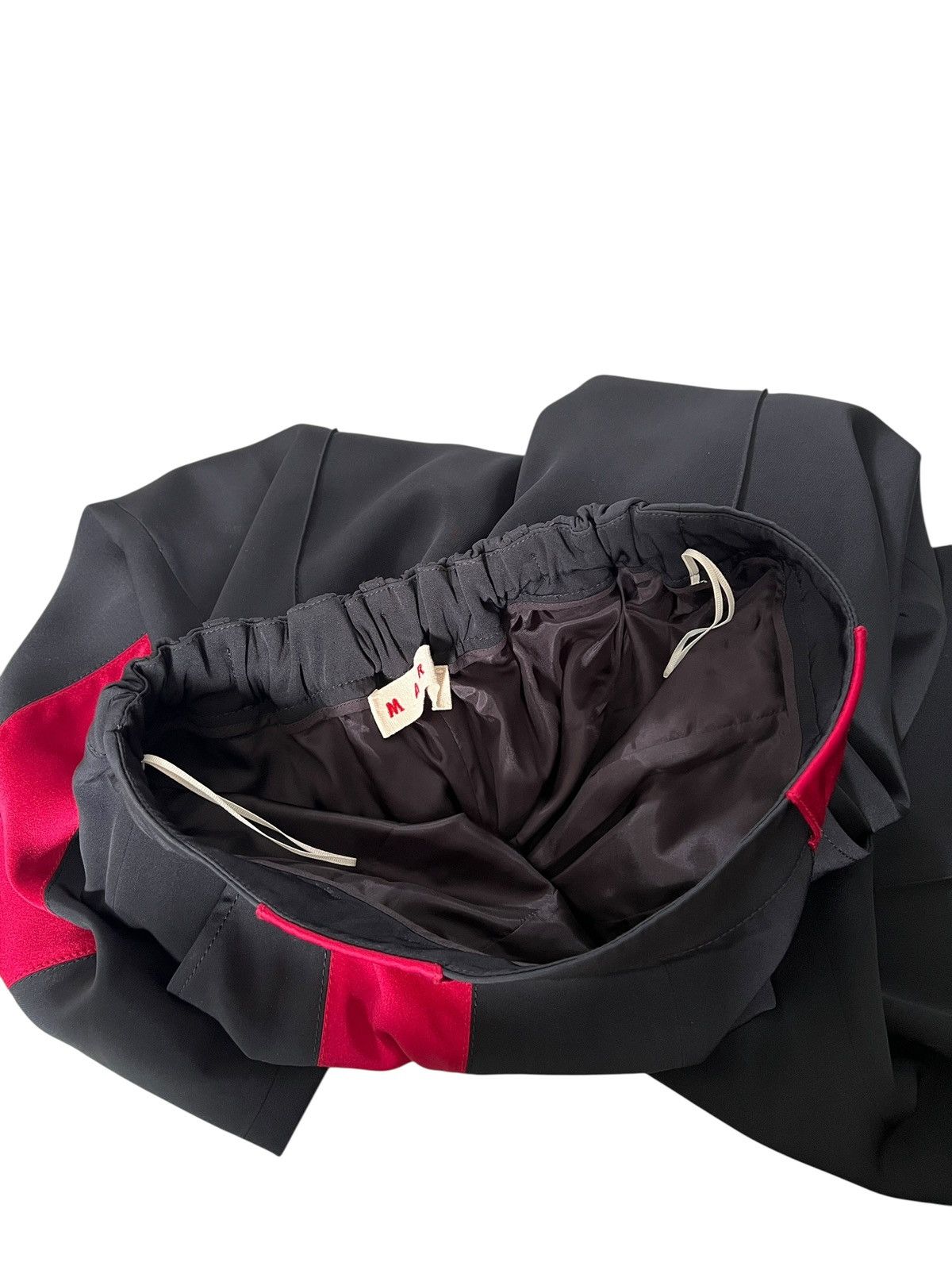 Marni Marni Satin Trimmed Crepe Wide Leg Pants Size 30" / US 8 / IT 44 - 10 Thumbnail