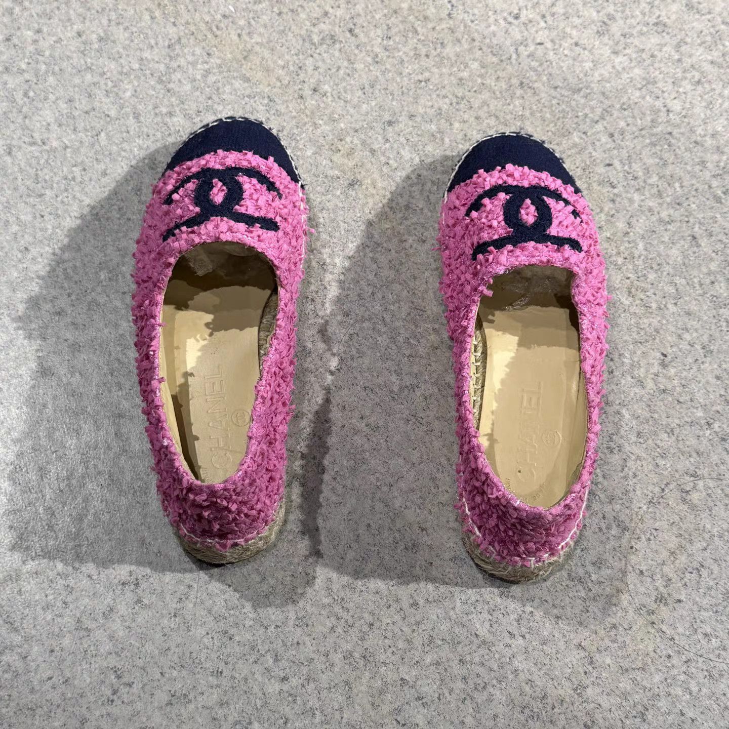 Chanel Chanel Pink Tweed Espadrilles K15 Size US 7 / IT 37 - 8 Thumbnail
