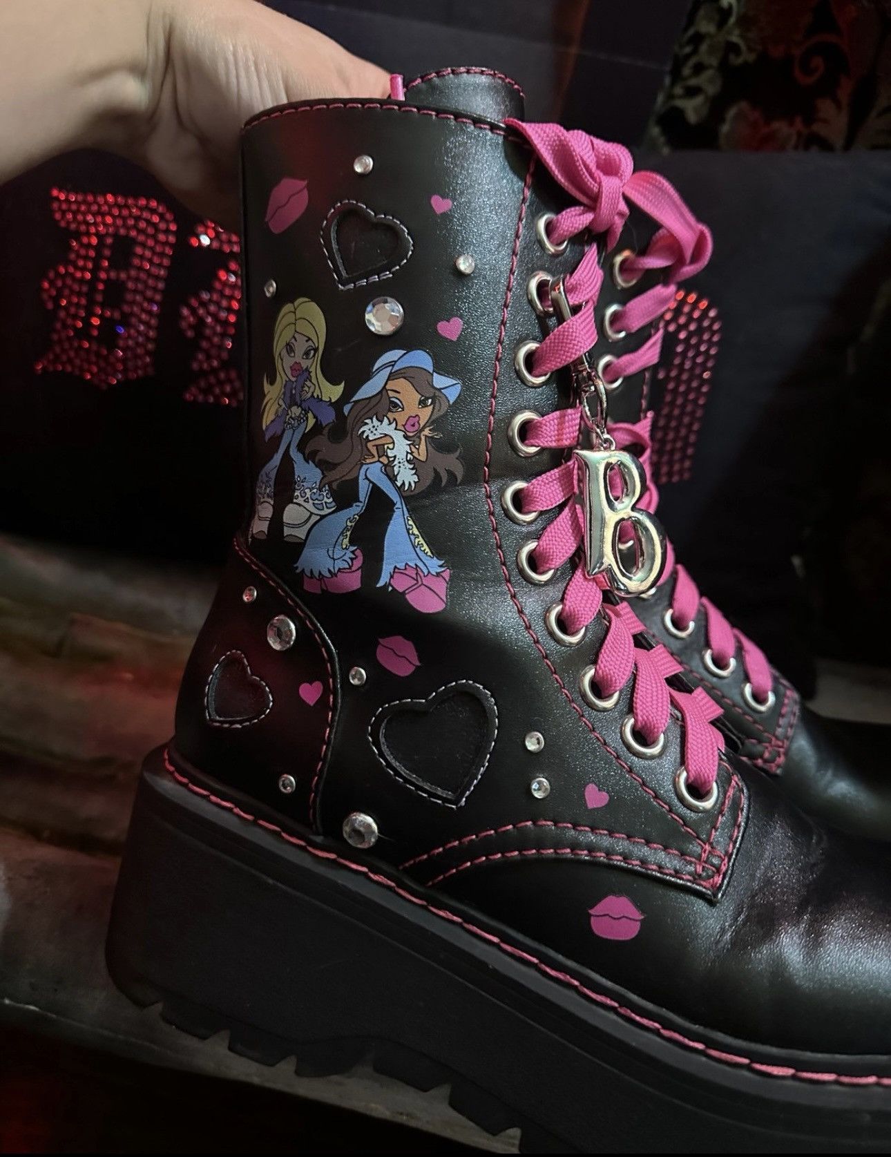 Dolls Kill Bratz Combat Boots Size US 7 / IT 37 - 2 Thumbnail