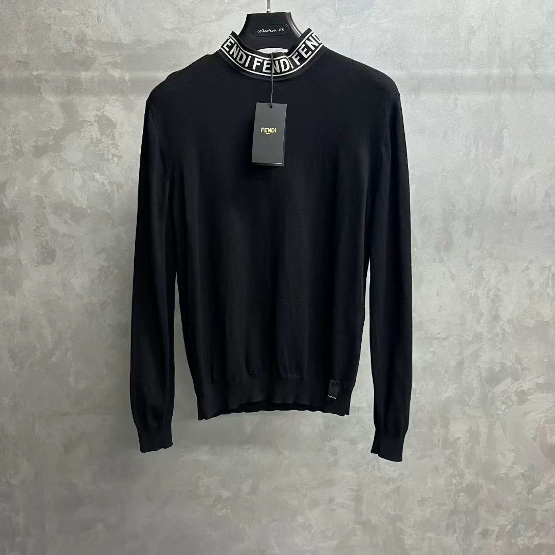 Fendi fendi black logo crewneck sweater for sale Size US L / EU 52-54 / 3 - 1 Thumbnail