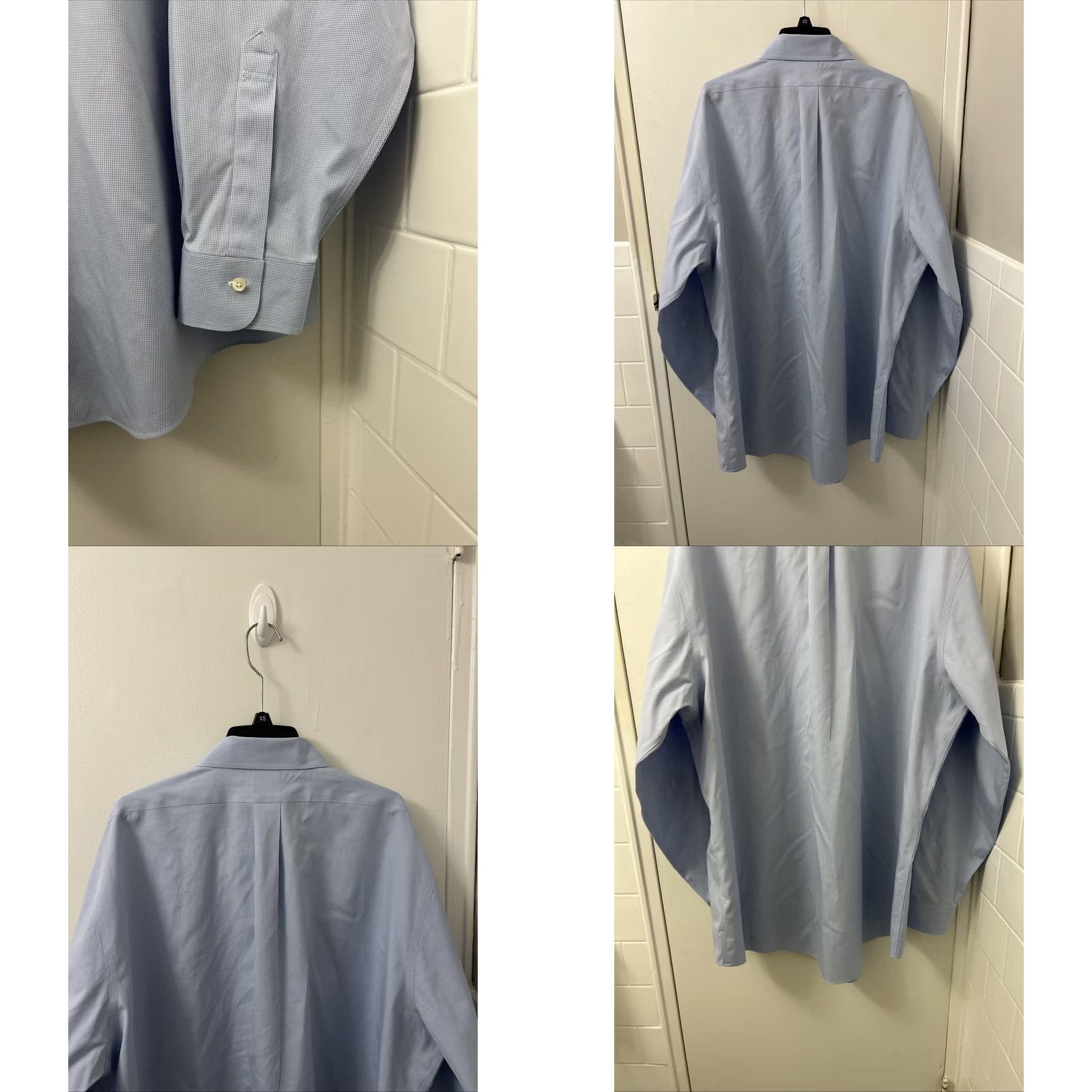 Brooks Brothers Brooks Brothers Original Polo Shirt Men 18 Blue Houndstooth Supima Button Up L/S Dress Shirt Regal/Regent Fit Size US XXL / EU 58 / 5 - 8 Thumbnail