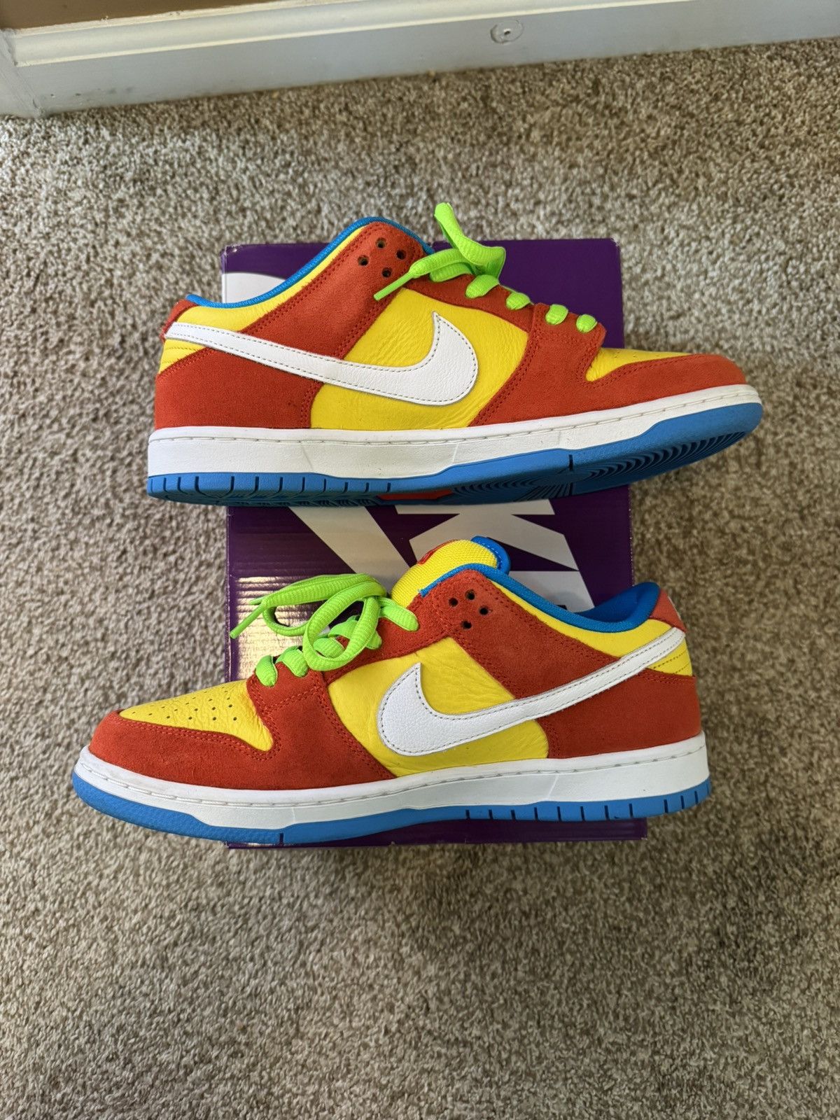 Nike SB Nike SB Dunk Low “Bart Simpson” Size US 10 / EU 43 - 2 Thumbnail