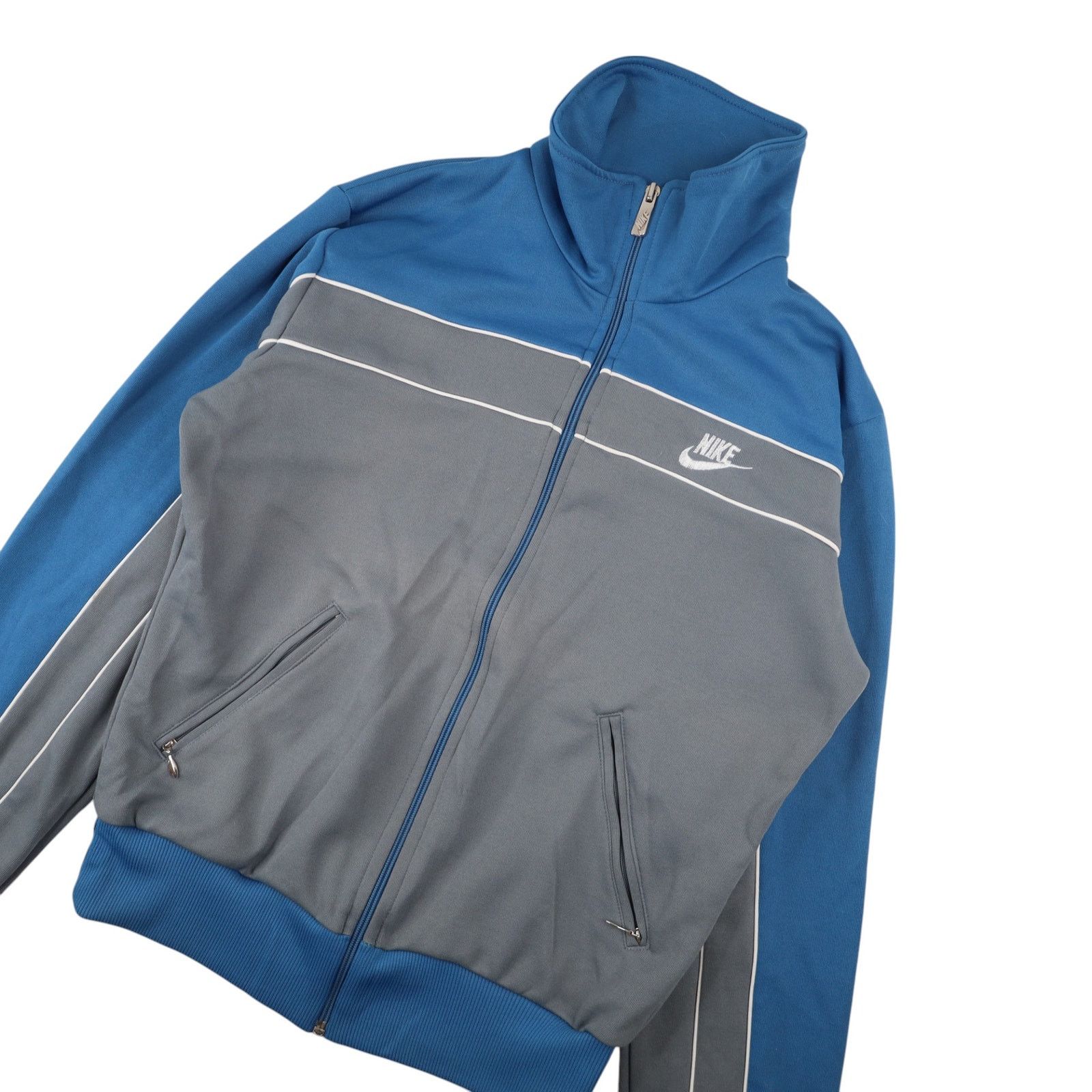Nike × Vintage Vintage 80s Nike Blue Tag Track Jacket Size US S / EU 44-46 / 1 - 2 Thumbnail
