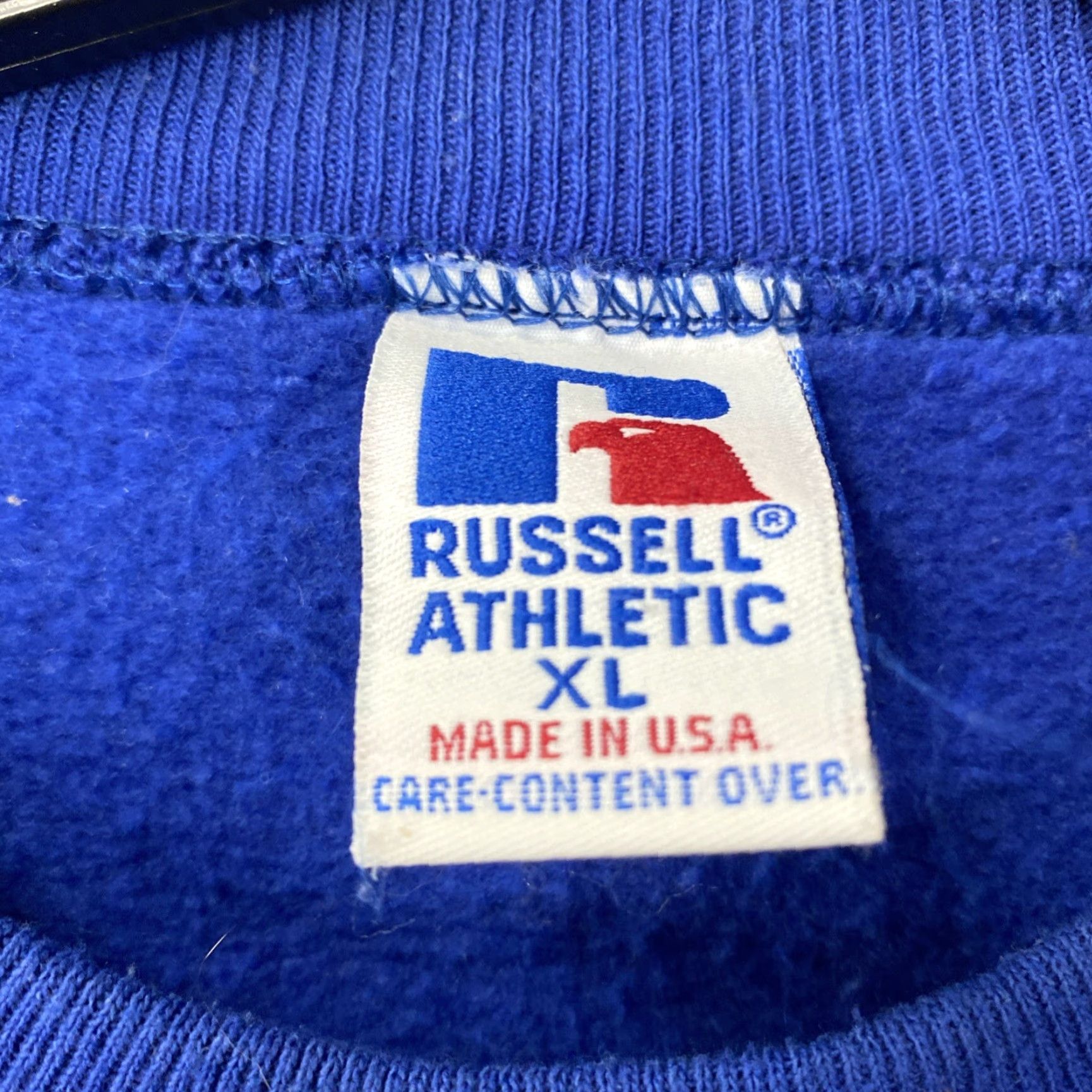 Russell Athletic VINTAGE Russell Athletic Sweatshirt Mens XL Crewneck Pullover Made in USA 90s 25x28 Blue Size US XL / EU 56 / 4 - 2 Thumbnail