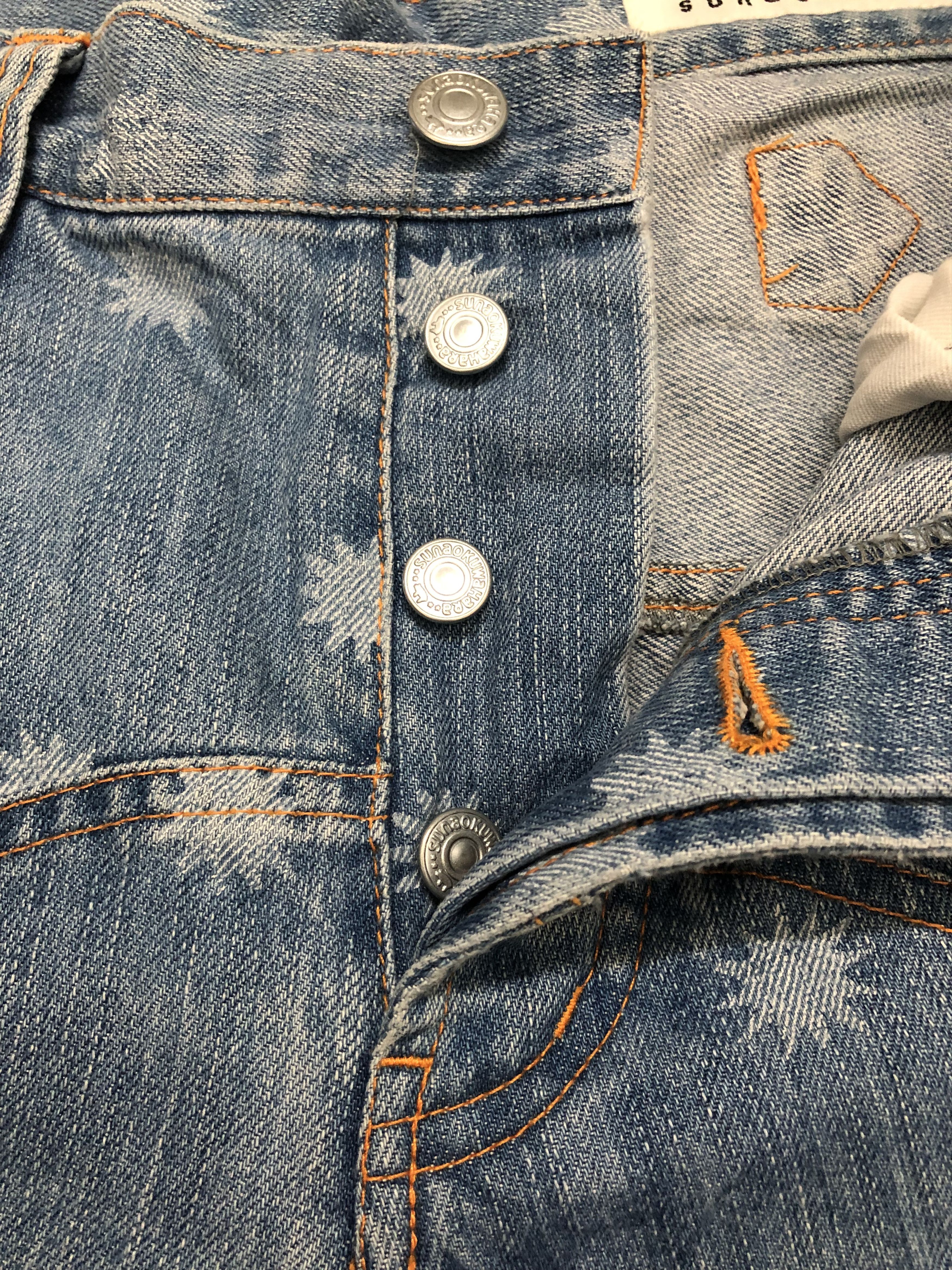 Designer × Issey Miyake × Japanese Brand Japanese Designer Sunao Kuwahara Distressed Design Jeans Size US 32 / EU 48 - 3 Thumbnail