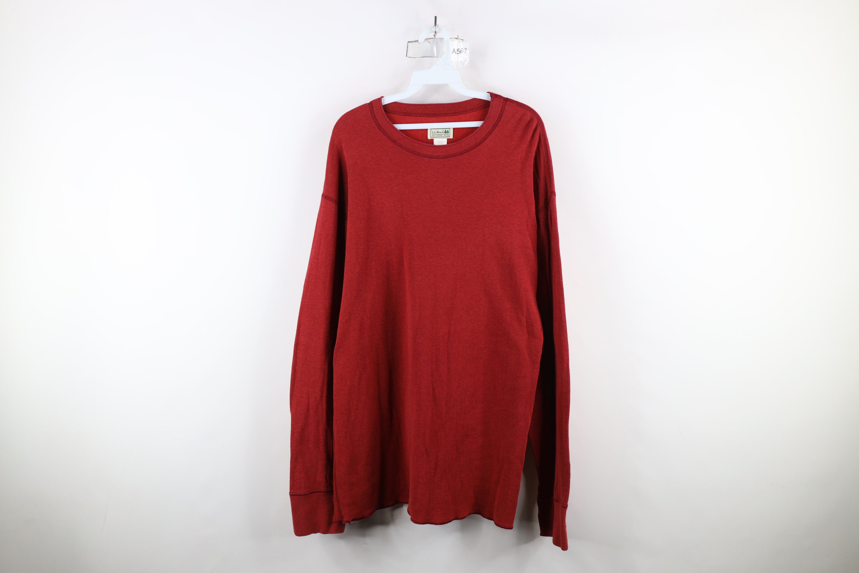 L.L. Bean × Vintage Vintage LL Bean Double Wall Wool Blend Thermal T-Shirt Red Size US XL / EU 56 / 4 - 1 Thumbnail