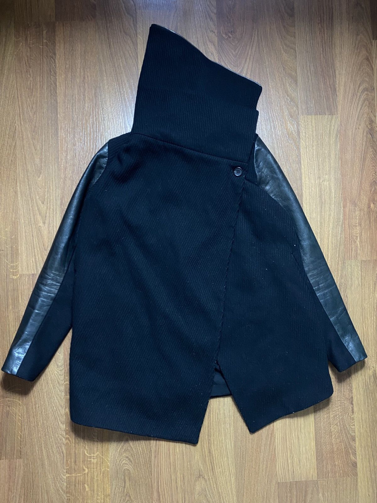 Allsaints Allsaints Leather Sleeves y2k Black Work Jacket Size S / US 4 / IT 40 - 2 Thumbnail