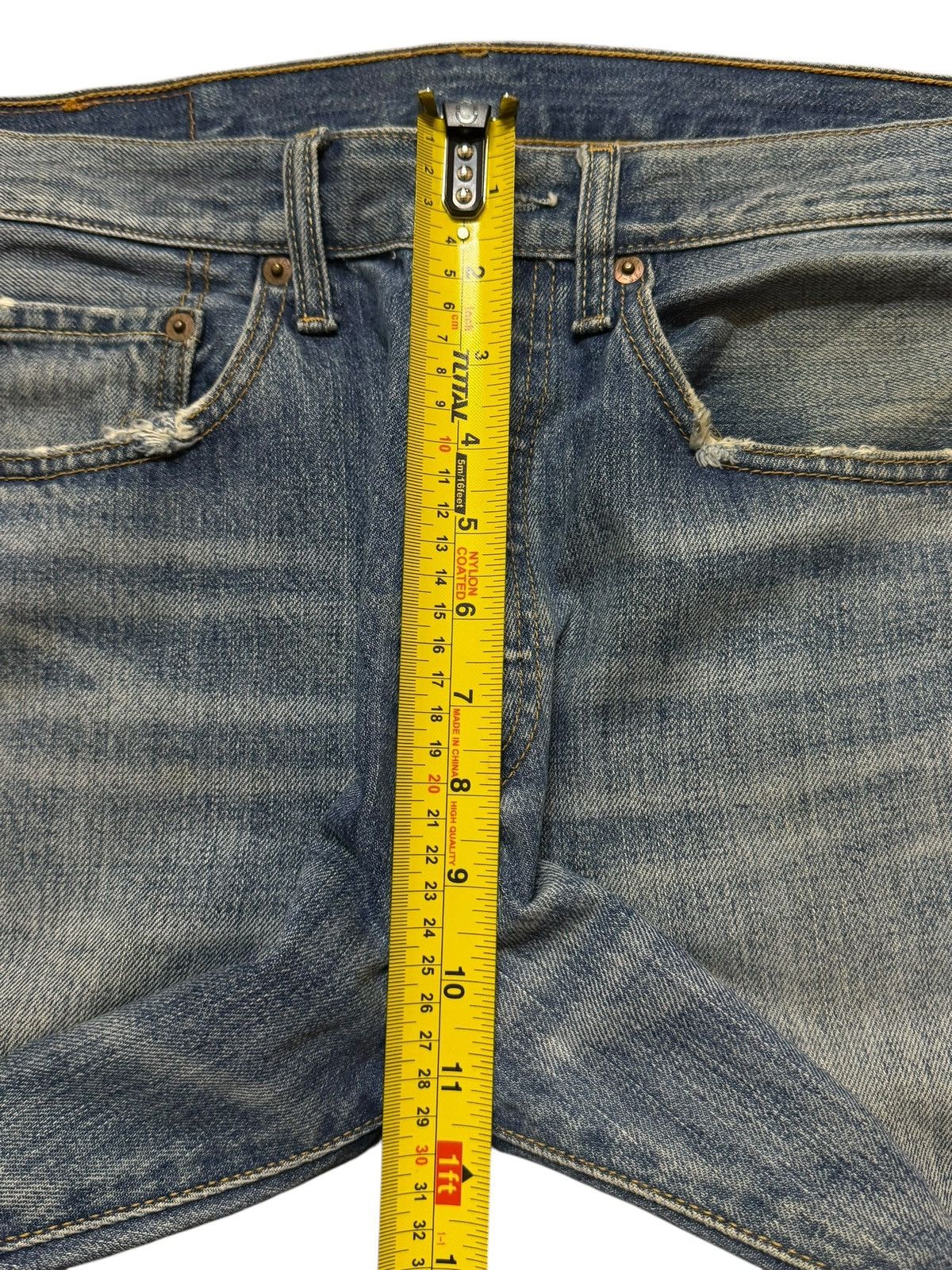 Levi's Vintage 90s Levis 501 Mud Wash Faded Distress Straight Loose Size US 32 / EU 48 - 13 Thumbnail