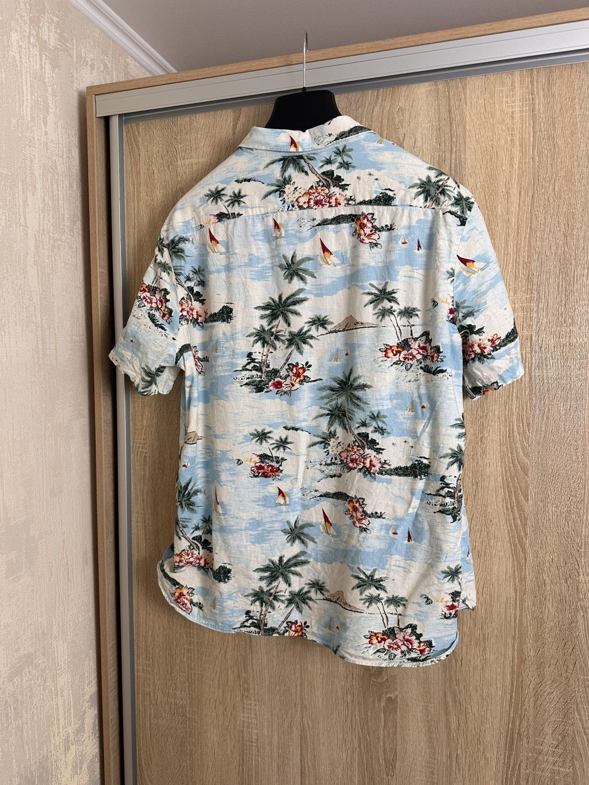 Marks & Spencer 🔥 Marks Spencer Linen Blend Hawaiian Button Up Shirt Art Y2K Size US XL / EU 56 / 4 - 6 Thumbnail