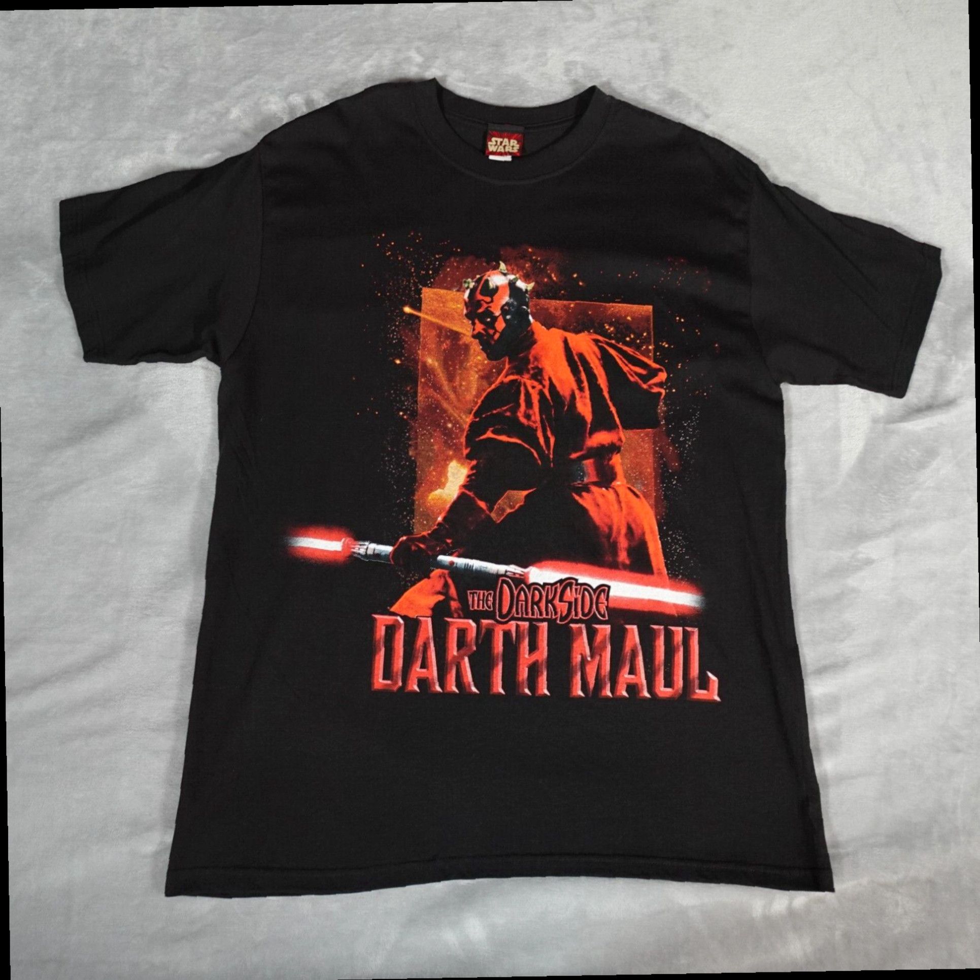 Vintage Star Wars Glow N Dark hotsell BLACK Tshirt XL Darth Maul Emperor phantom menace