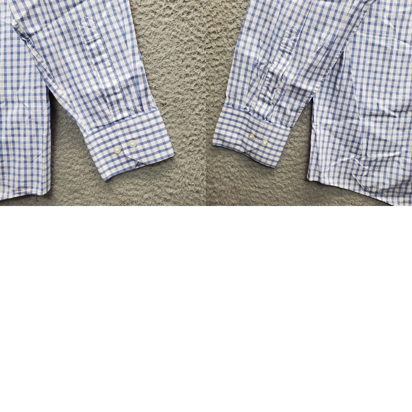 Hugo Boss Hugo Boss Dress Shirt Mens 17 Multi Check Non-Iron Long Sleeve Formal Business Size 46R - 8 Thumbnail