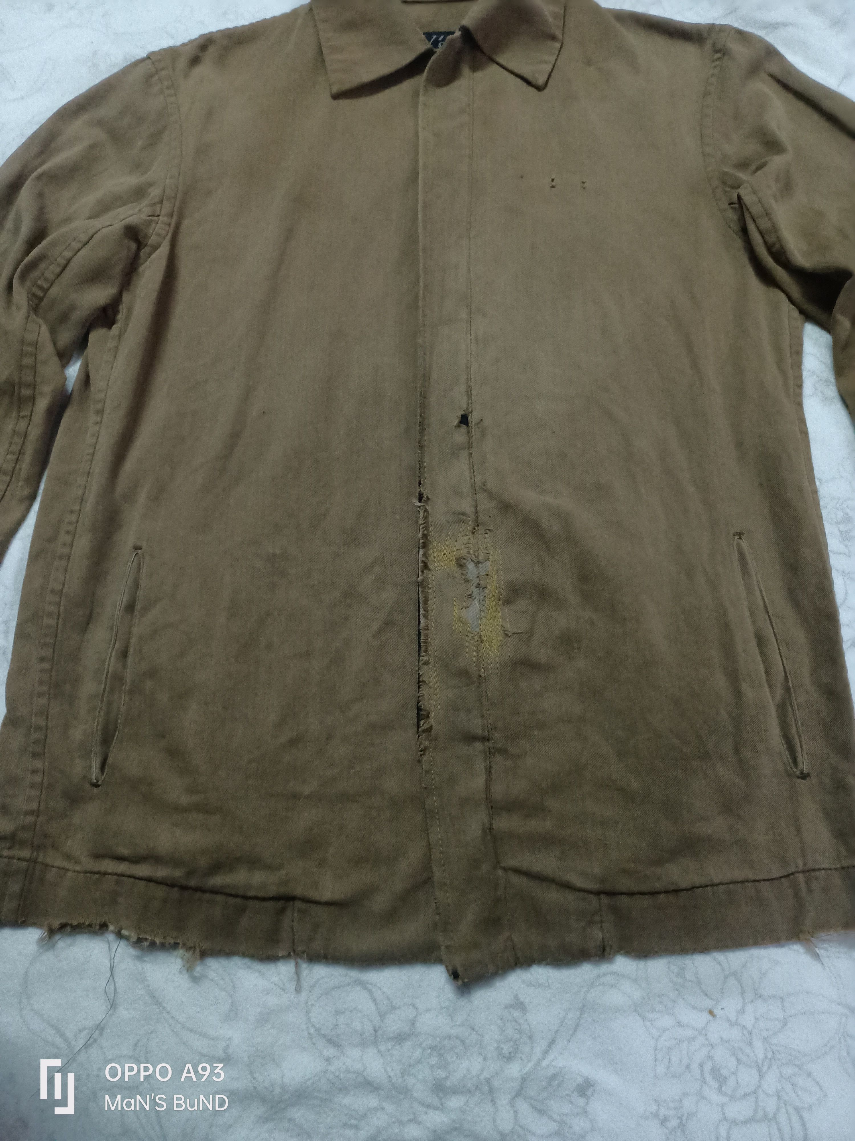 Japanese Brand Y's X Yohji Yamamoto distressed cotton jacket.. Size US M / EU 48-50 / 2 - 3 Thumbnail