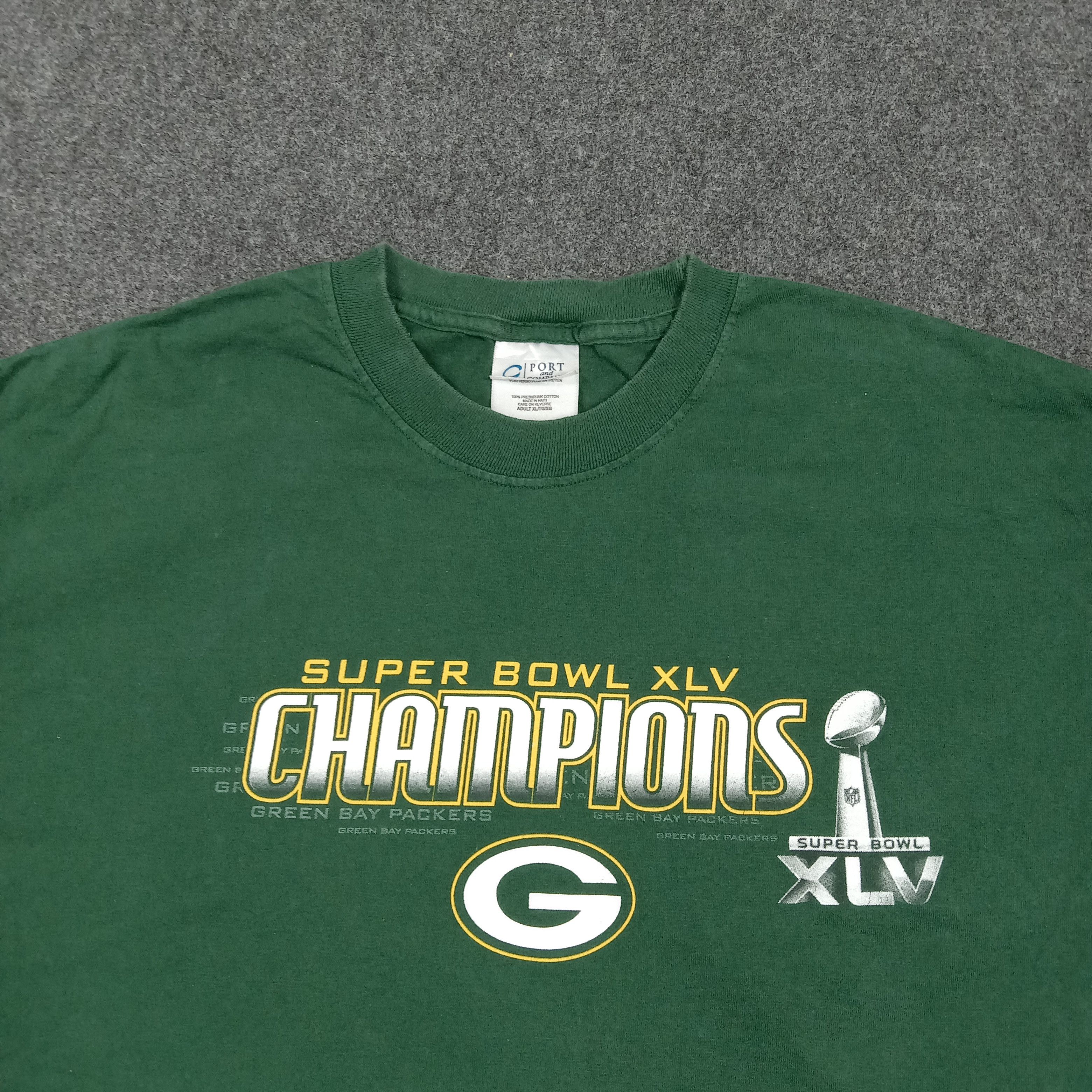 NFL Super Bowl XLV Green Bay Packers Football Tshirt C285N15 Size US L / EU 52-54 / 3 - 2 Thumbnail