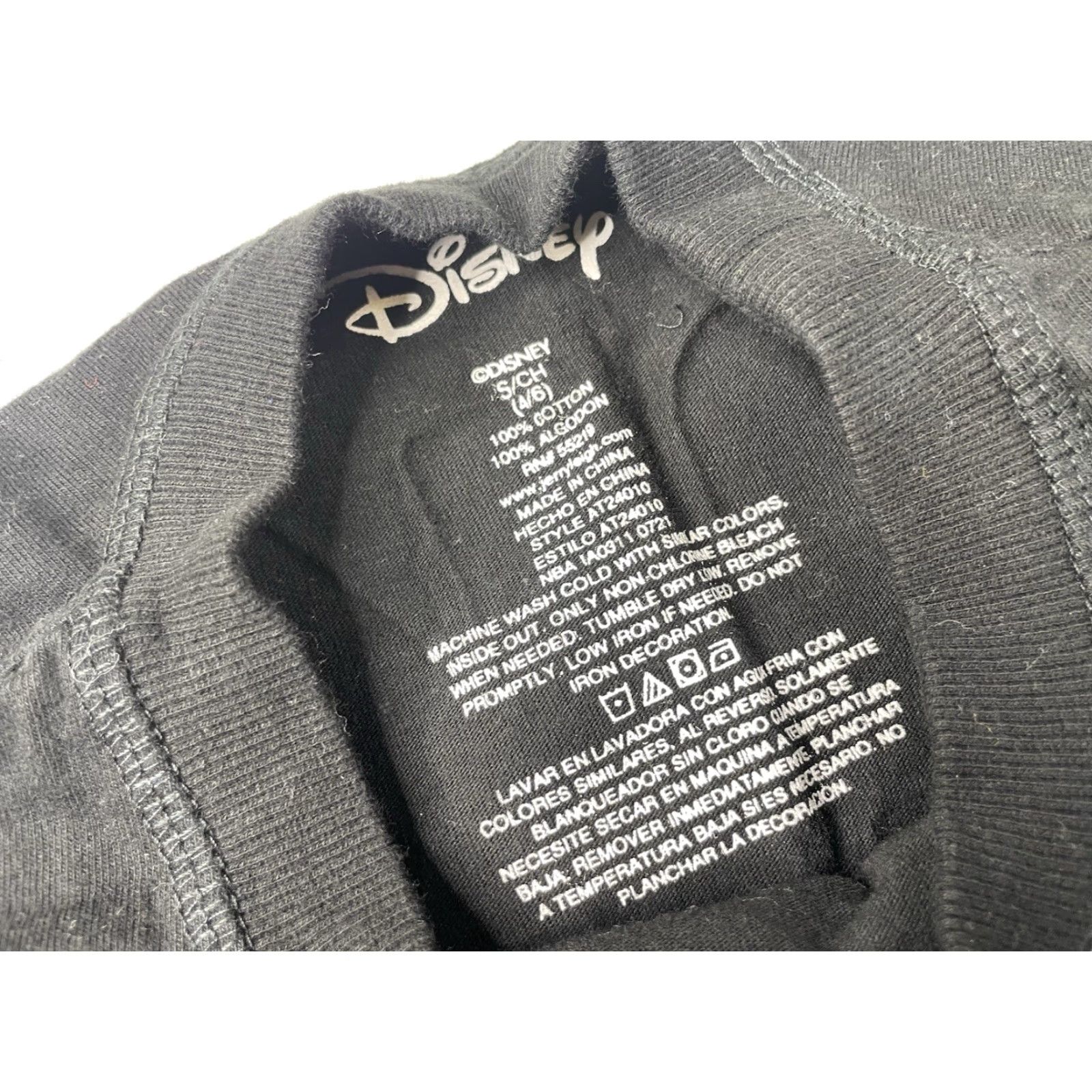 Disney Disney Shirt Adult Small Black Jersey Graphic Logo Spellout Print Long Sleeve | Mickey Mouse Disney Crew Neck Pullover T-Shirt Women Size S / US 4 / IT 40 - 3 Thumbnail