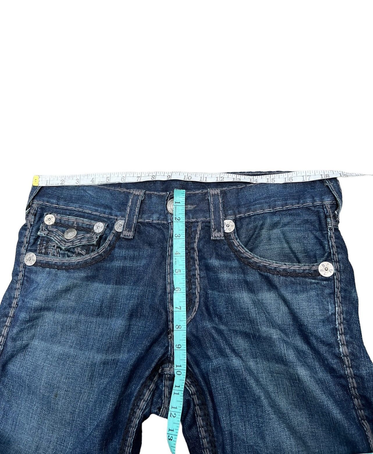 True Religion Vintage 2000s True Religion Ricky Super OT Denim Jeans Size US 33 - 3 Thumbnail
