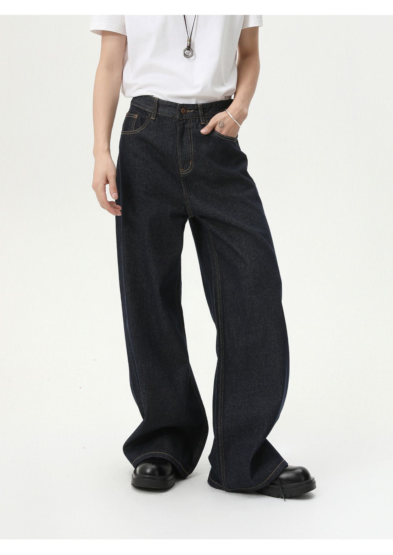 Japanese Brand Retro Vibe casual straight leg wide-leg loose jeans Size US 32 / EU 48 - 2 Thumbnail