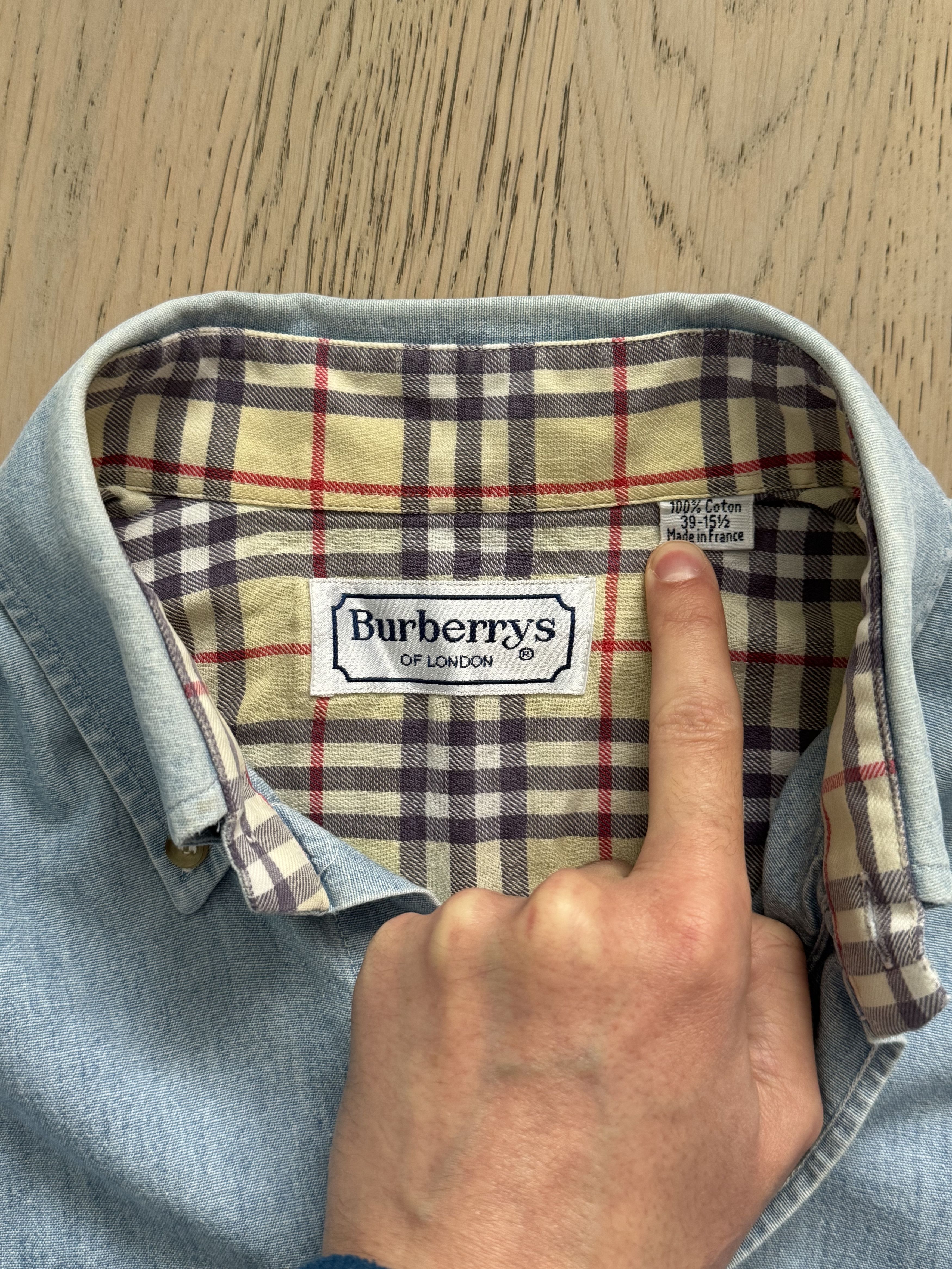 Burberry × Vintage Vintage Burberry Denim Shirt Size US M / EU 48-50 / 2 - 4 Thumbnail