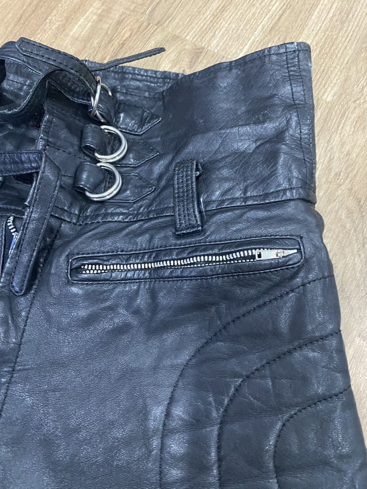 Vintage Vintage bikers leather pants Size US 30 / EU 46 - 11 Thumbnail