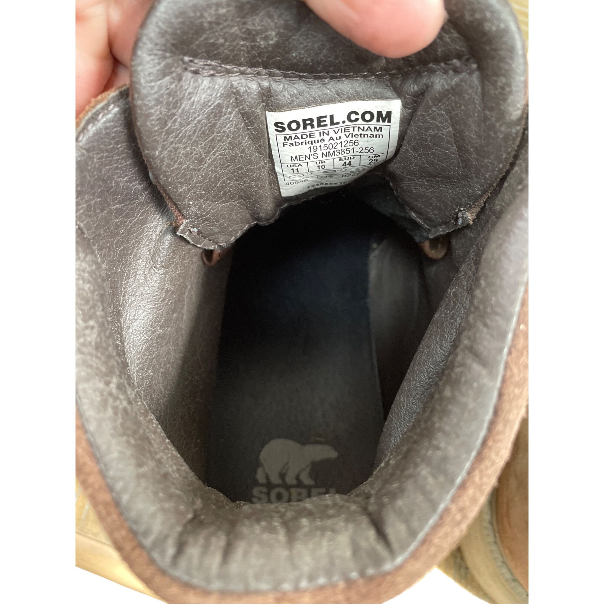 SOREL Sorel Mens Brown Leather Waterproof Ankle Boots Size 11 SKU Size US 11 / EU 44 - 9 Thumbnail