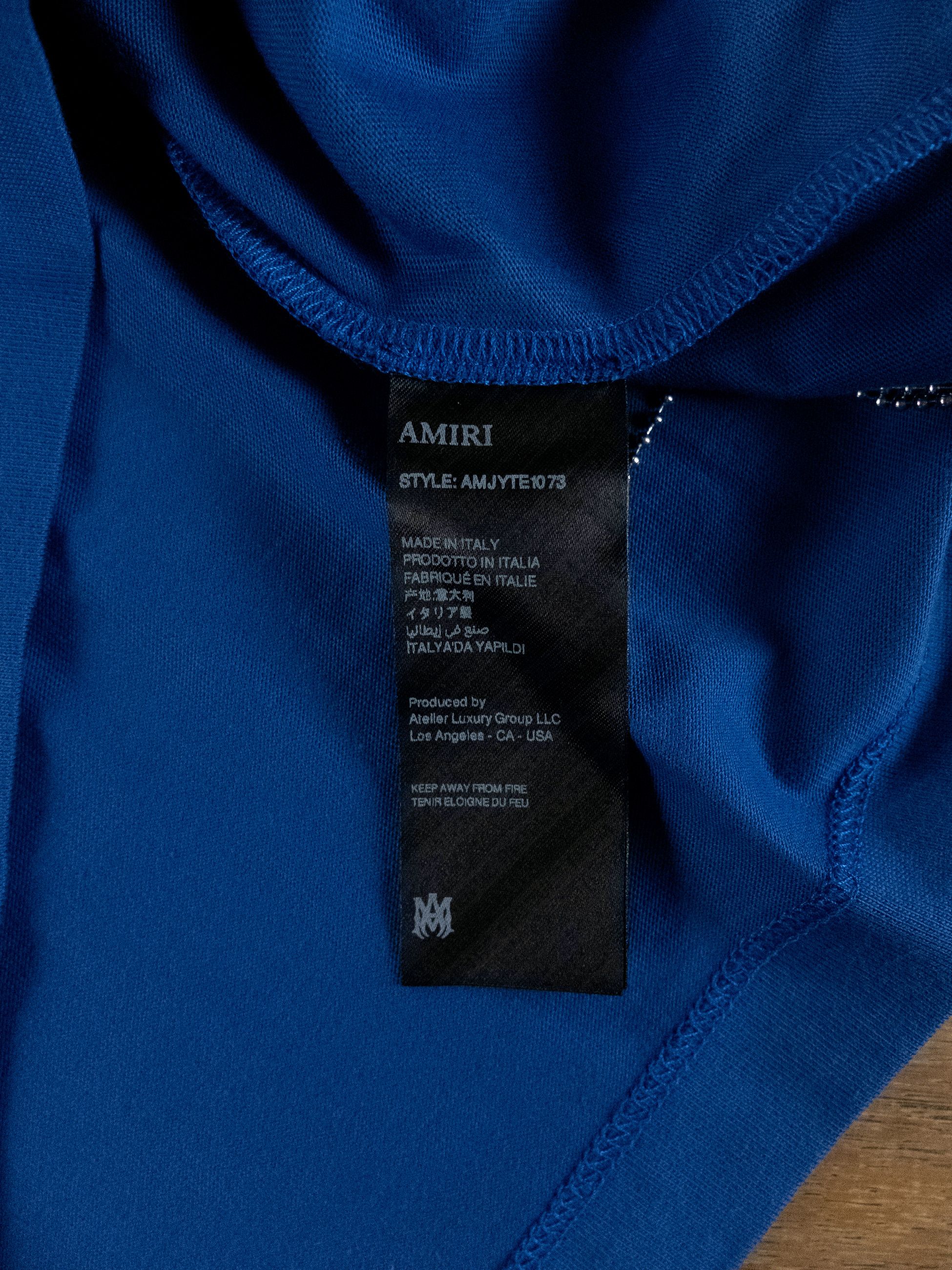 Amiri AMIRI Core collection blue logo print t-shirt Medium Size US M / EU 48-50 / 2 - 7 Thumbnail