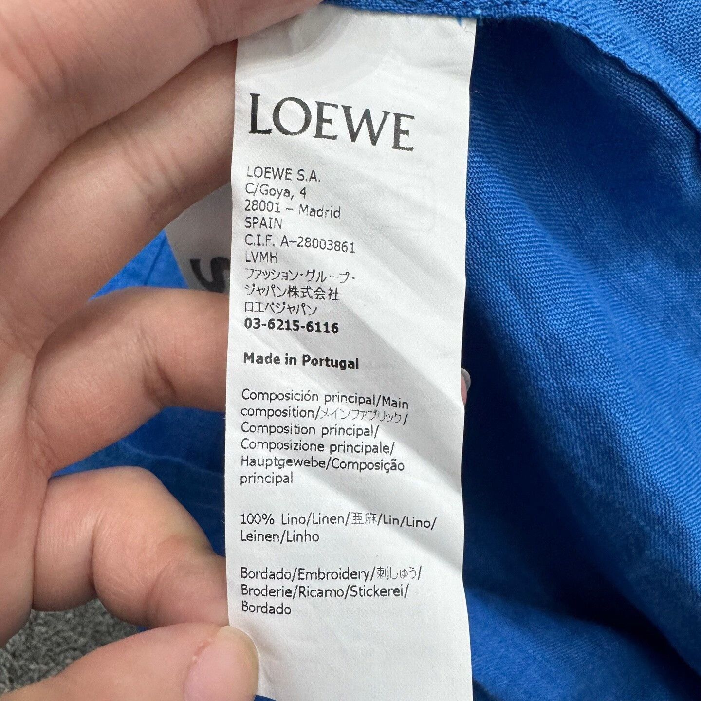 Loewe Loewe Embroidered Logo Linen Short Sleeve Shirt. Size US M / EU 48-50 / 2 - 5 Thumbnail