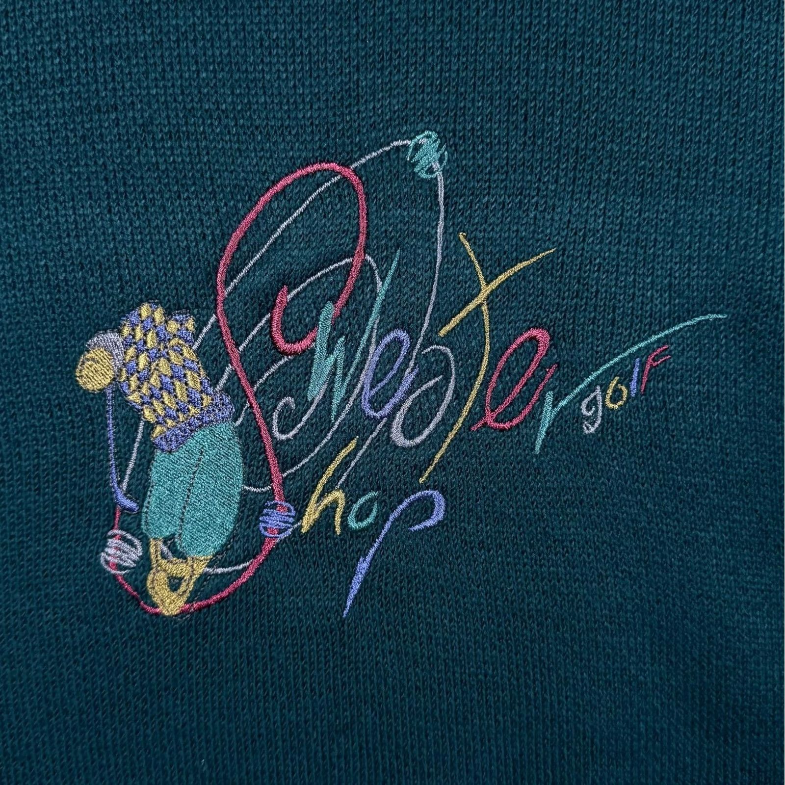Vintage Vintage The Sweater Shop Golf Embroidered Argyle Check Acrylic Knit Jumper Large Size US L / EU 52-54 / 3 - 4 Thumbnail