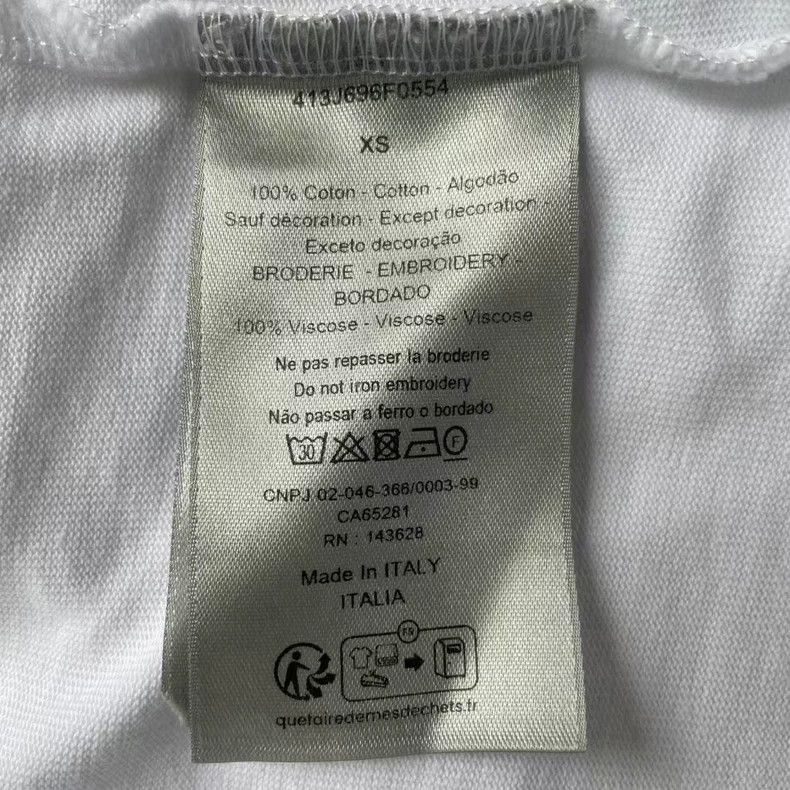 Dior DIOR Logo Embroidered Short Sleeve T-2505 Size US XS / EU 42 / 0 - 4 Thumbnail