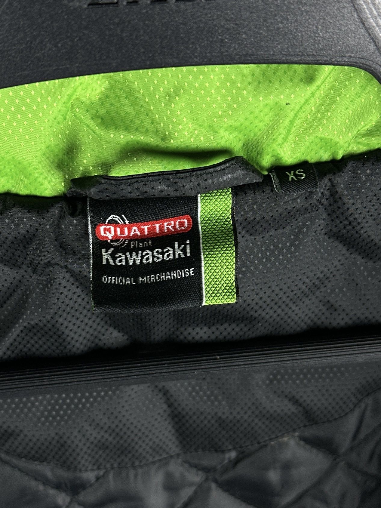 Vintage Kawasaki Quattro Plant Clinton Racing Jacket Full Zip Hooded Size US XS / EU 42 / 0 - 16 Thumbnail