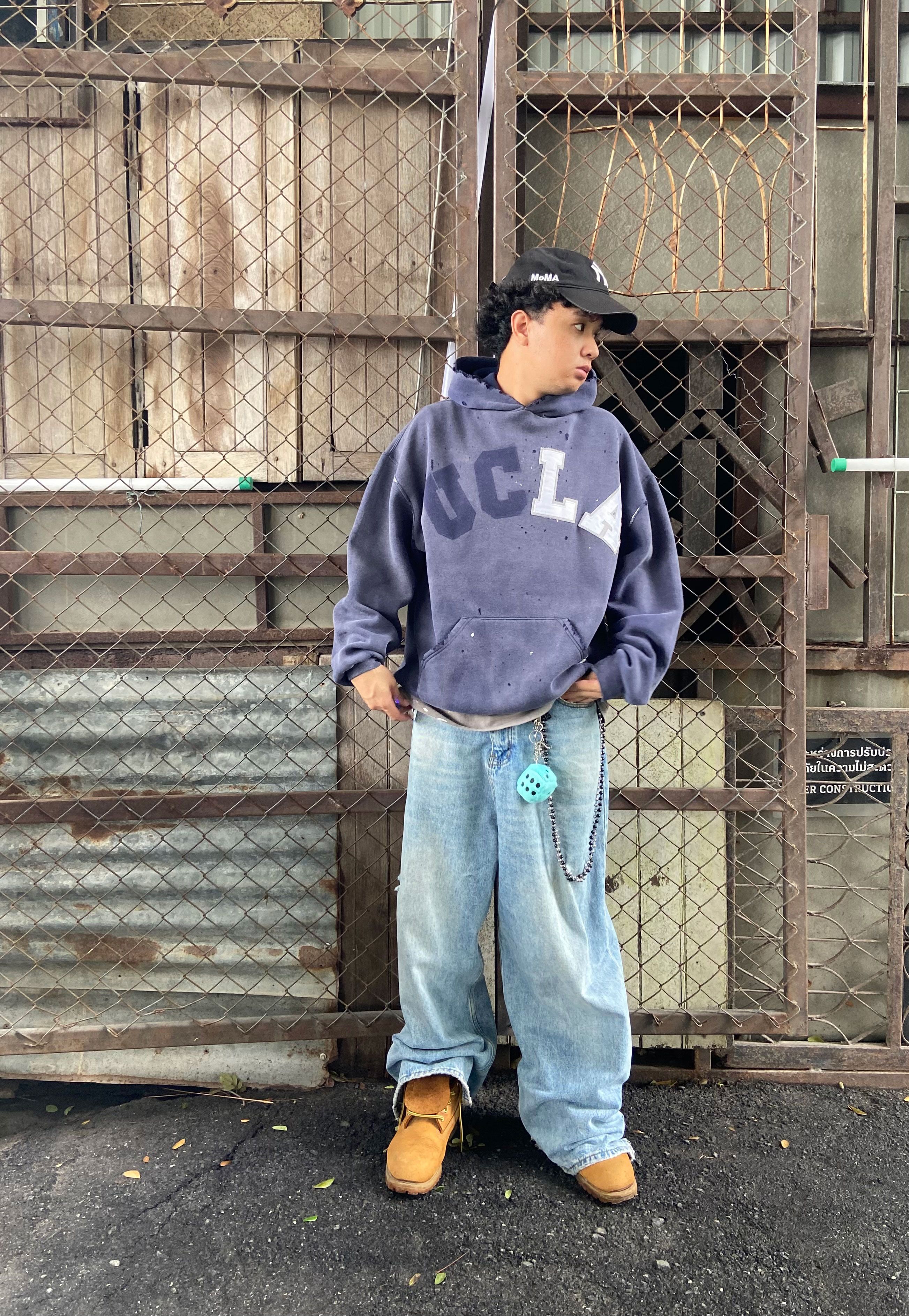 Russell Athletic 90s Vintage Thrashed Russell ”UCLA“ Hoodie Size US XL / EU 56 / 4 - 3 Thumbnail