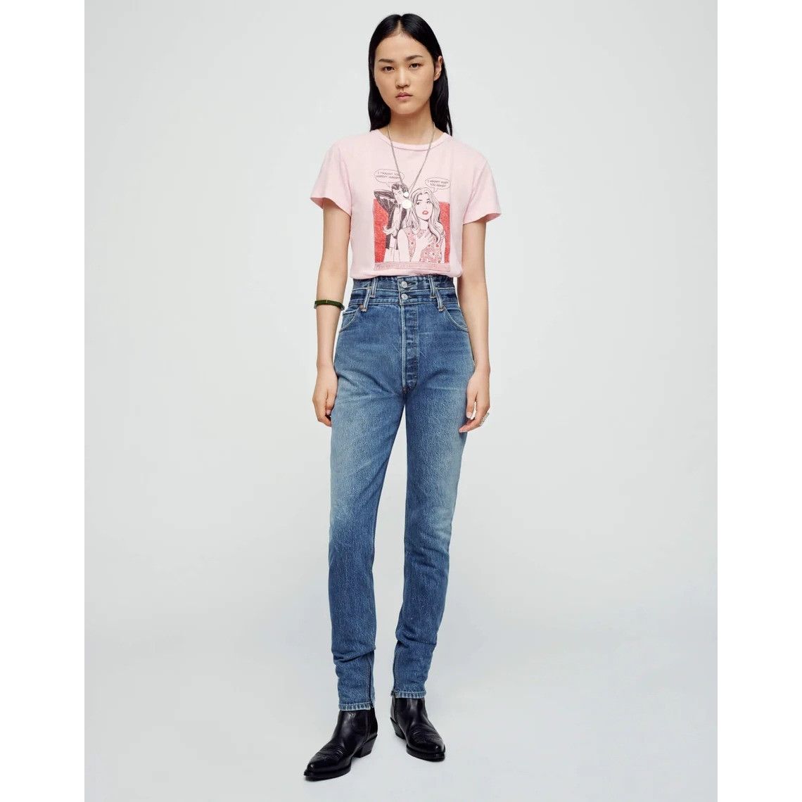 Levi's × RE/DONE $943 NWT RE/DONE x LEVI'S Double Waisted Drainpipe Sz 25 Size 25" / US 0 / IT 36 - 1 Thumbnail