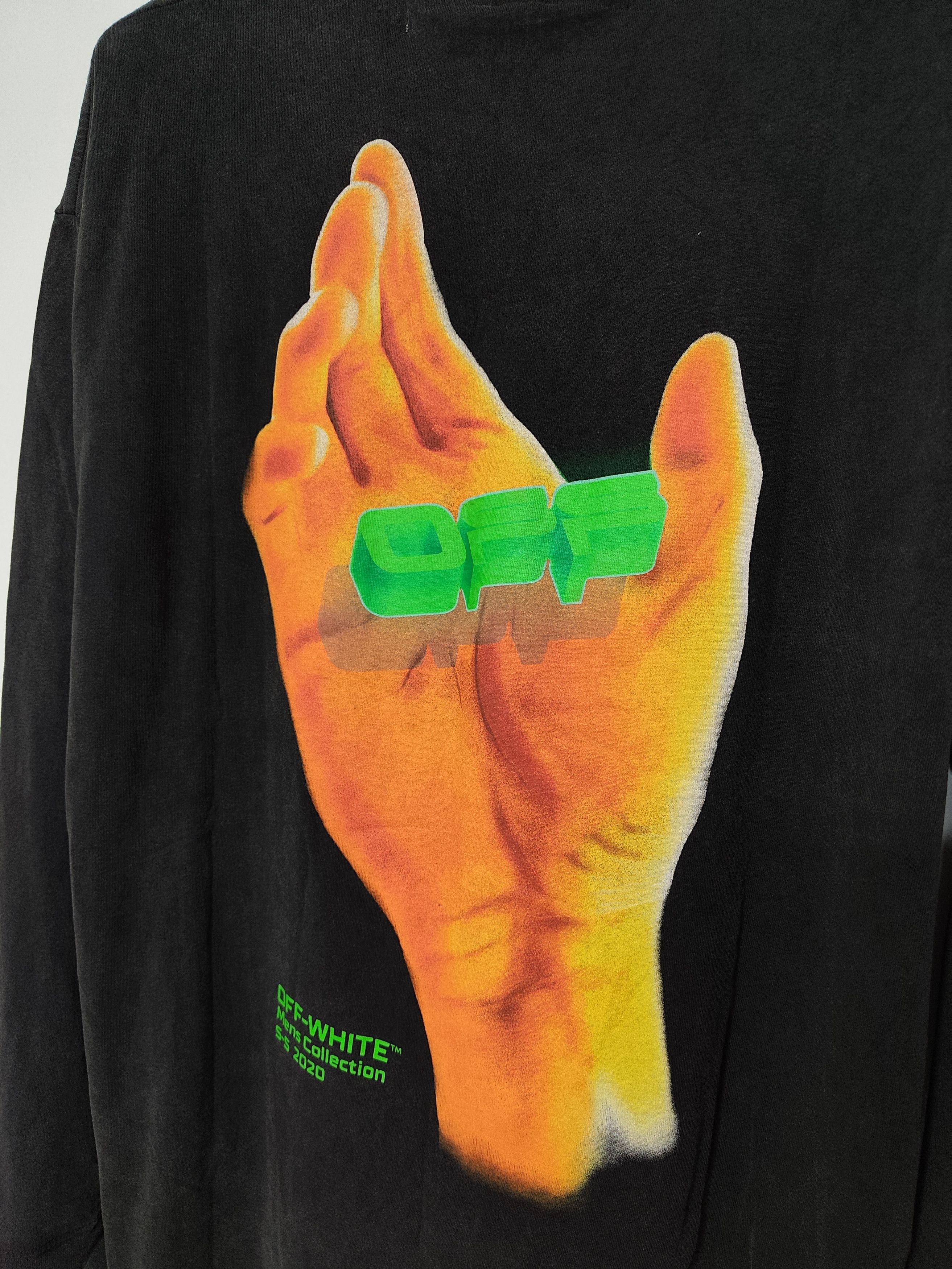 Off-White Off-White "Hand Logo Long Sleeve Mock Neck" Size US M / EU 48-50 / 2 - 4 Thumbnail
