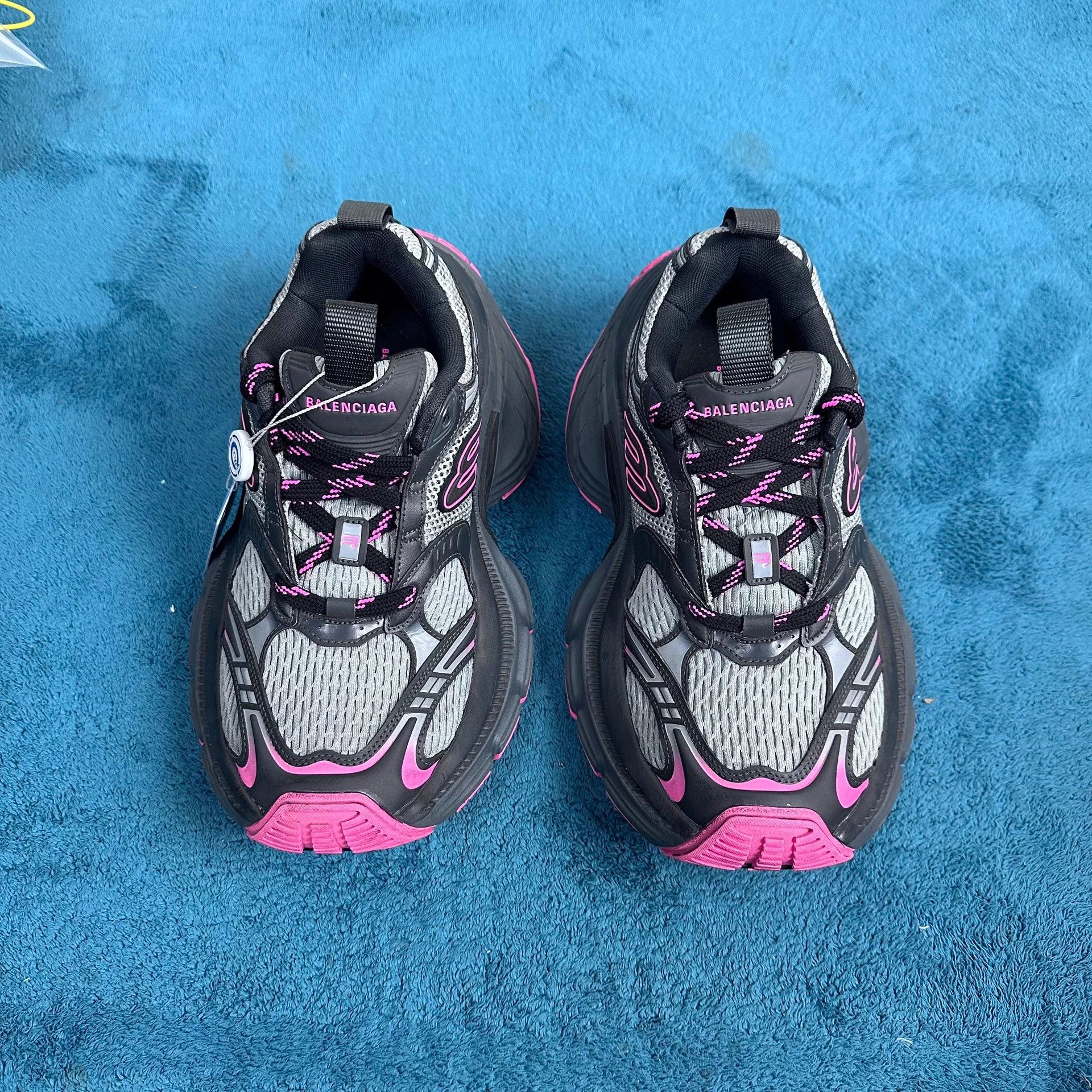 Balenciaga Balenciaga 10xl Mesh Distressed Dad Shoe Black & Pink 36 Size US 5 / IT 35 - 1 Thumbnail