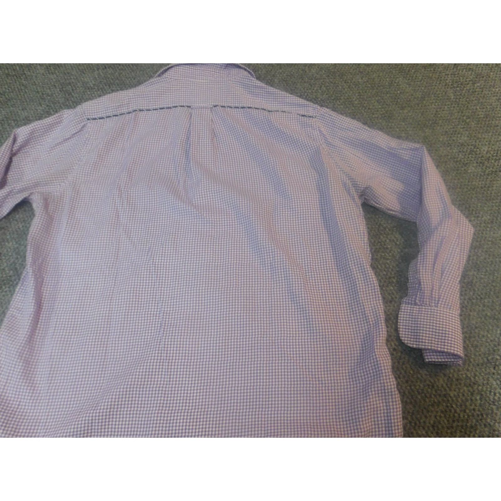 Izod IZOD Shirt Mens Regular Fit 17.5 Purple Plaid Button-Down Dress Shirt Size US XXL / EU 58 / 5 - 6 Thumbnail