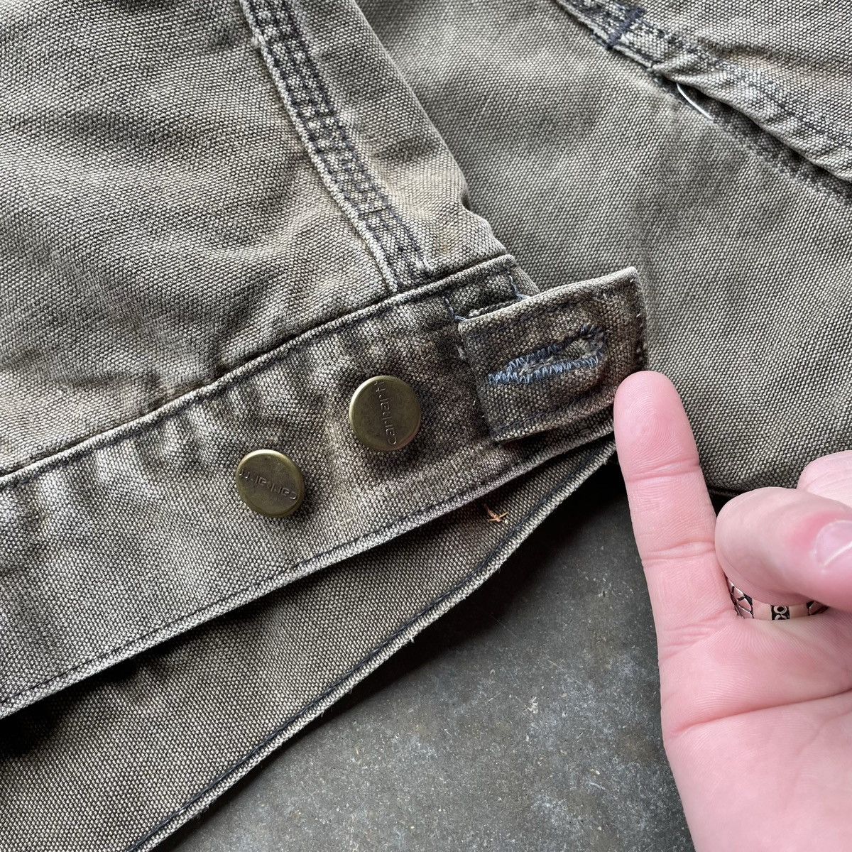 Carhartt × Vintage Vintage Carhartt Trucker Jacket Blanket Lined Faded Detroit Size US L / EU 52-54 / 3 - 9 Thumbnail