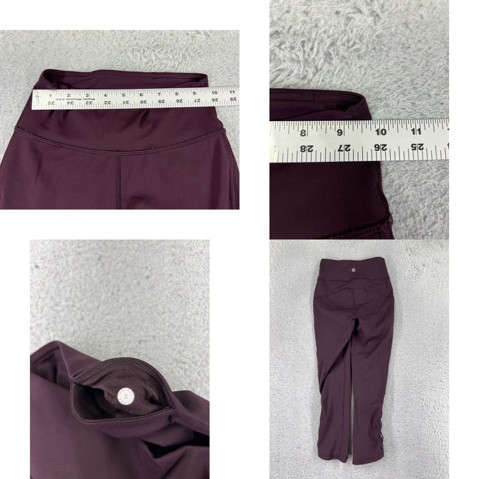 Lululemon Lululemon Crop Pants Women's 2 Red Tied to It Luxtreme Yoga 21" Inseam Athleisure Size 26" / US 2 / IT 38 - 8 Thumbnail