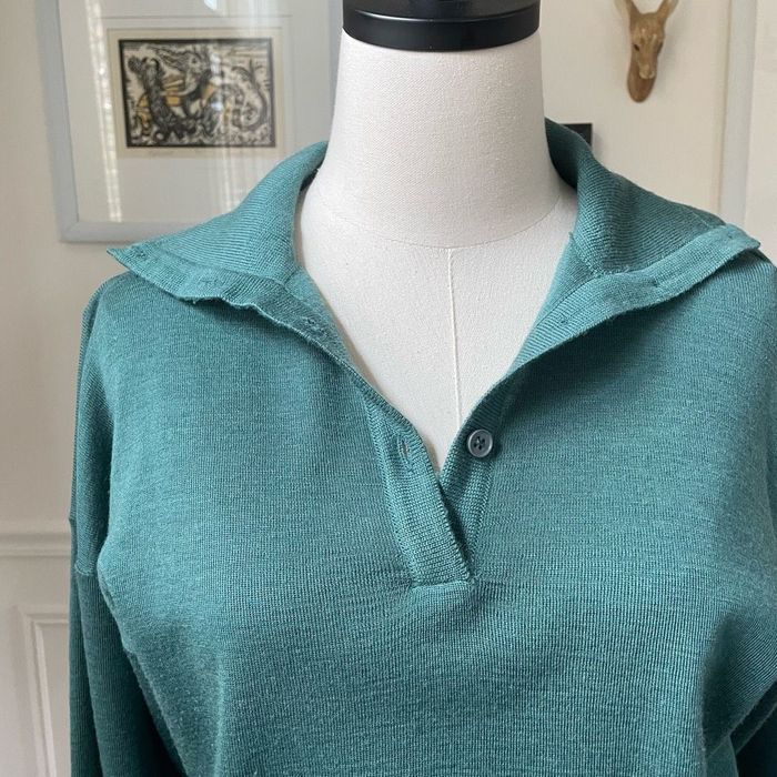 Lauren Conrad Women Sweater 2XL Gray Soft Blue Open Knit Hoodie Bell Sleeve