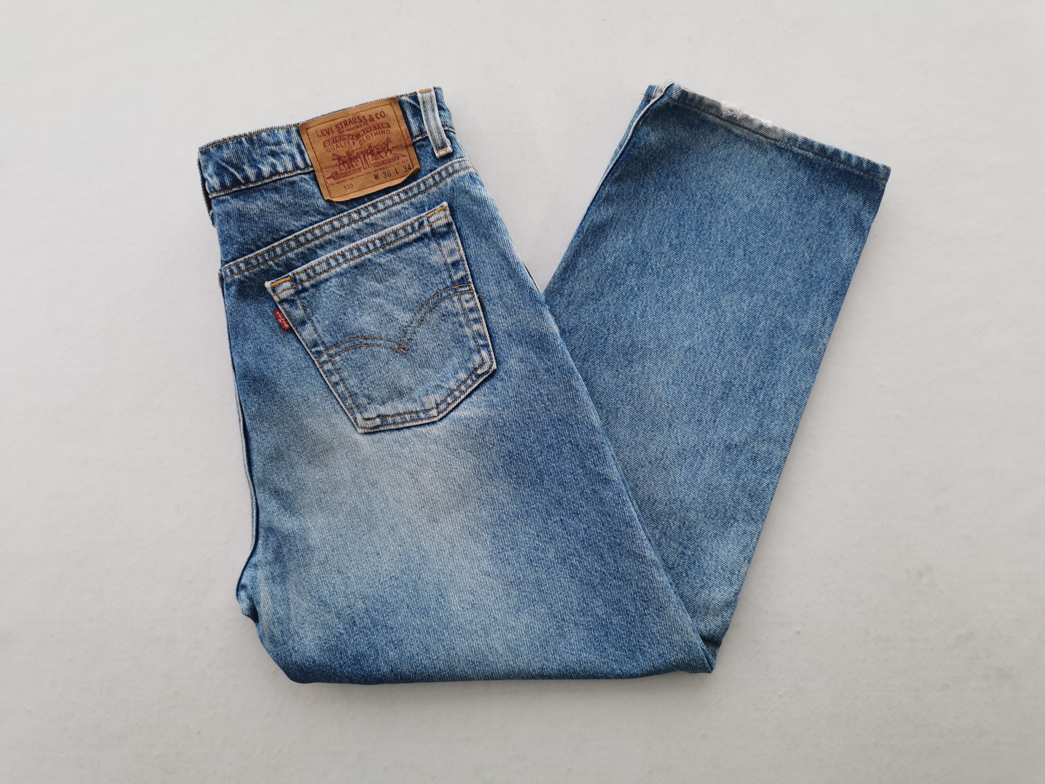 Levi's Vintage 90's Levis Lot 510 Denim Jeans Made In USA Size US 33 - 5 Thumbnail
