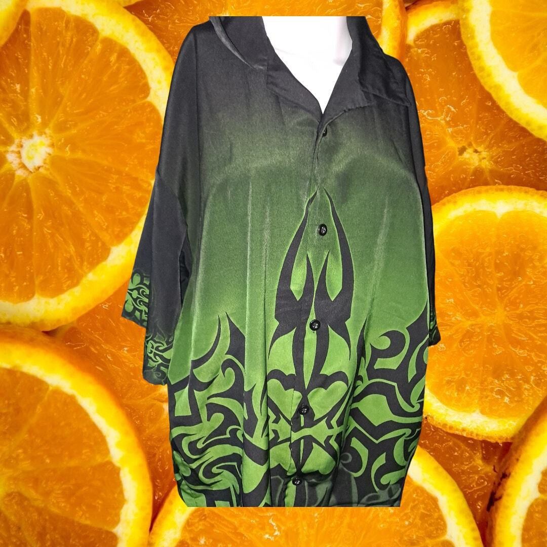 Other Amplify Y2K Tribal Green and Black Button Up Size XL Size US XL / EU 56 / 4 - 1 Thumbnail