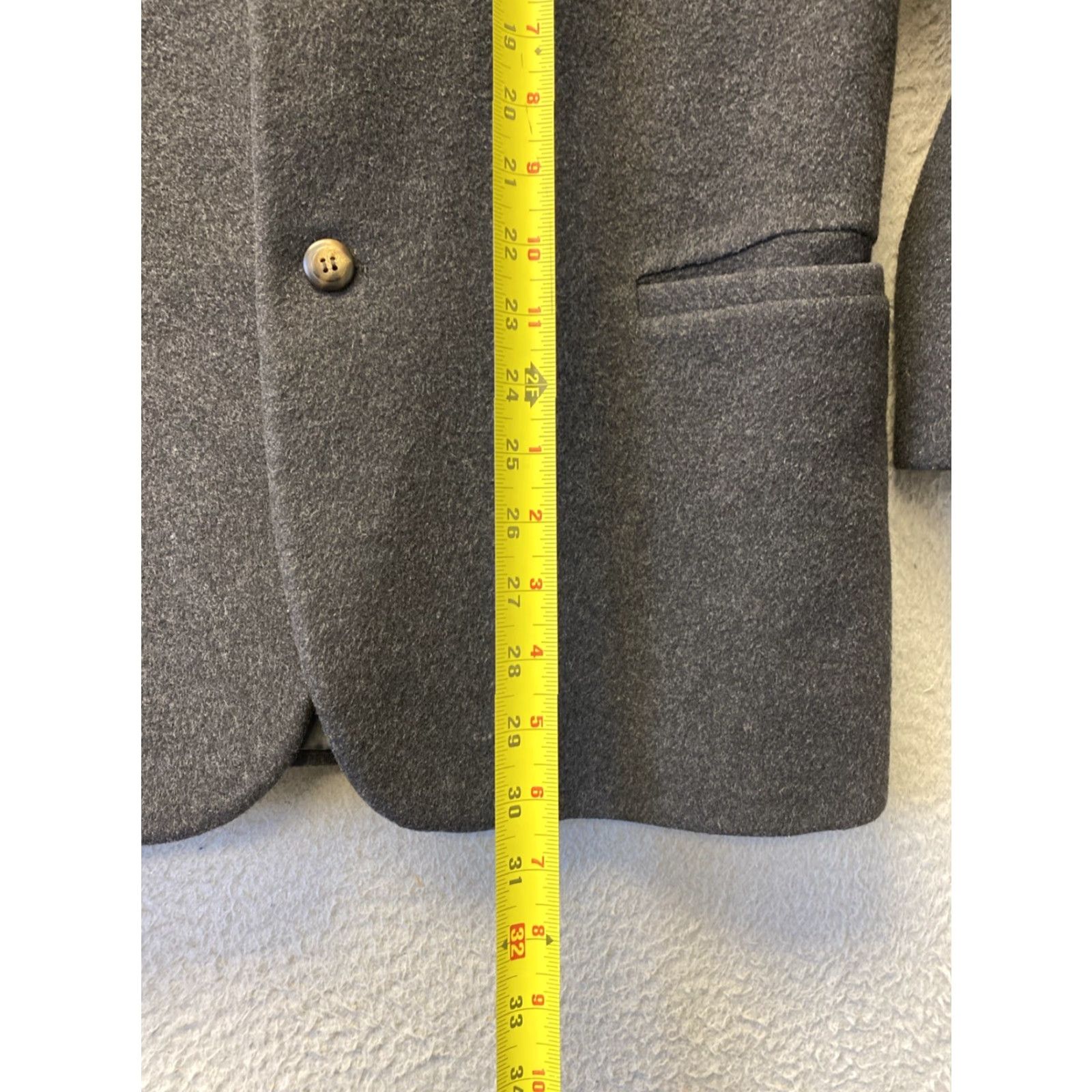 Gap GAP Peacoat Blazer Wool Blend Jacket Men’s Small Gray Coat Wool Blend Peacoat Blazer Size 36R - 5 Thumbnail