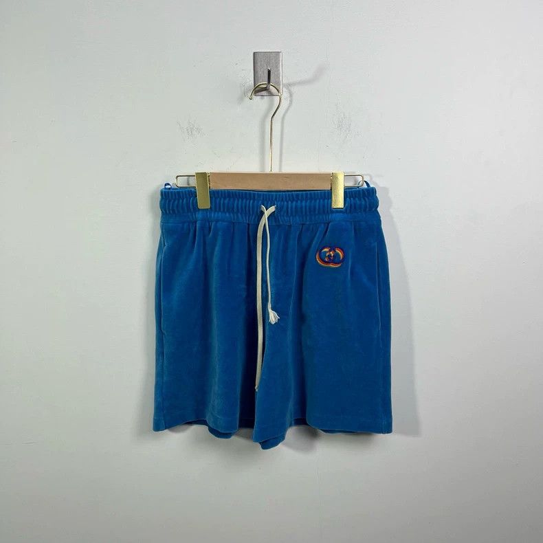 Gucci Gucci Size M Double G towel blue shorts size M 2502-Nextar Size US 33 - 1 Thumbnail